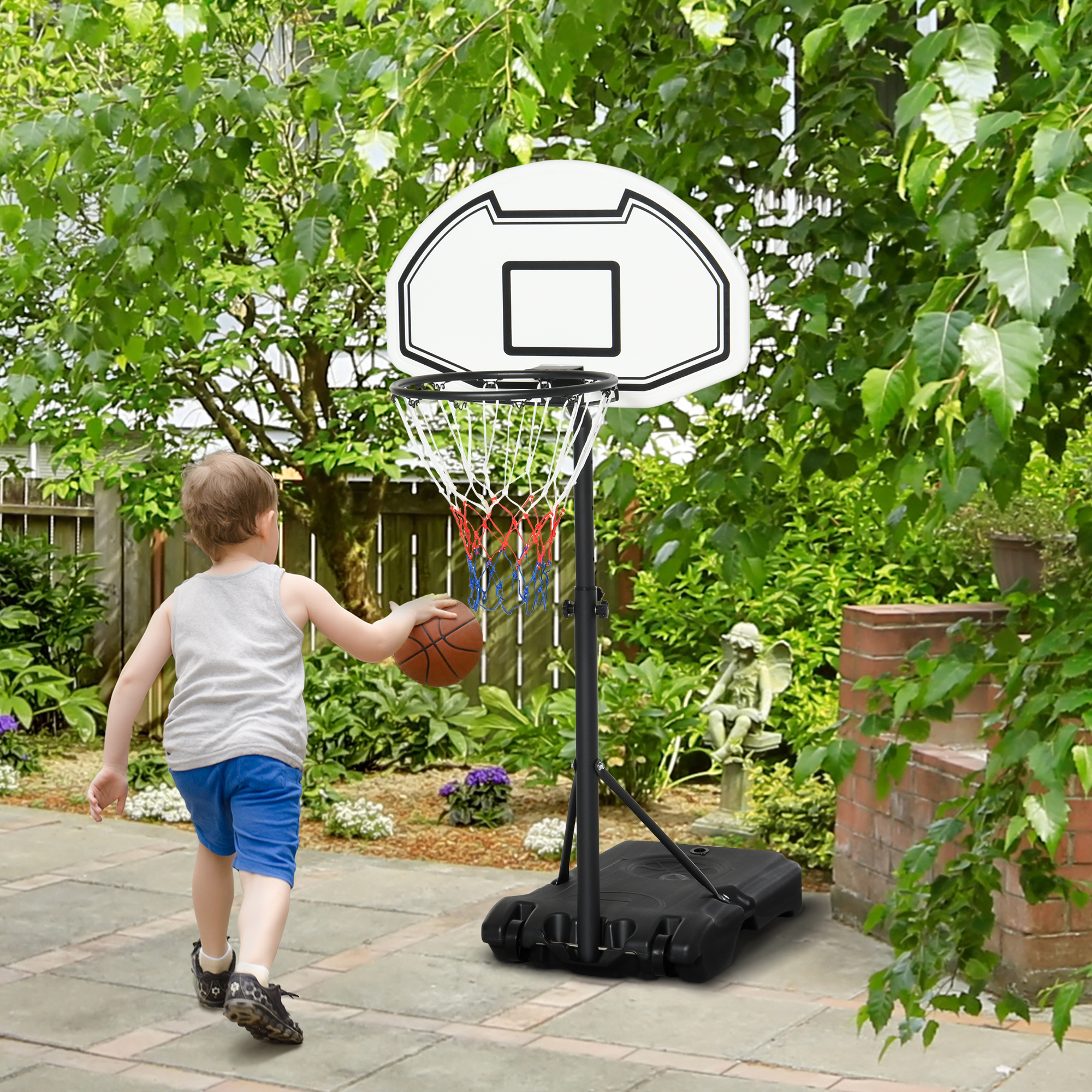 94-123cm Adjustable Height Basketball Hoop And Stand — image 4