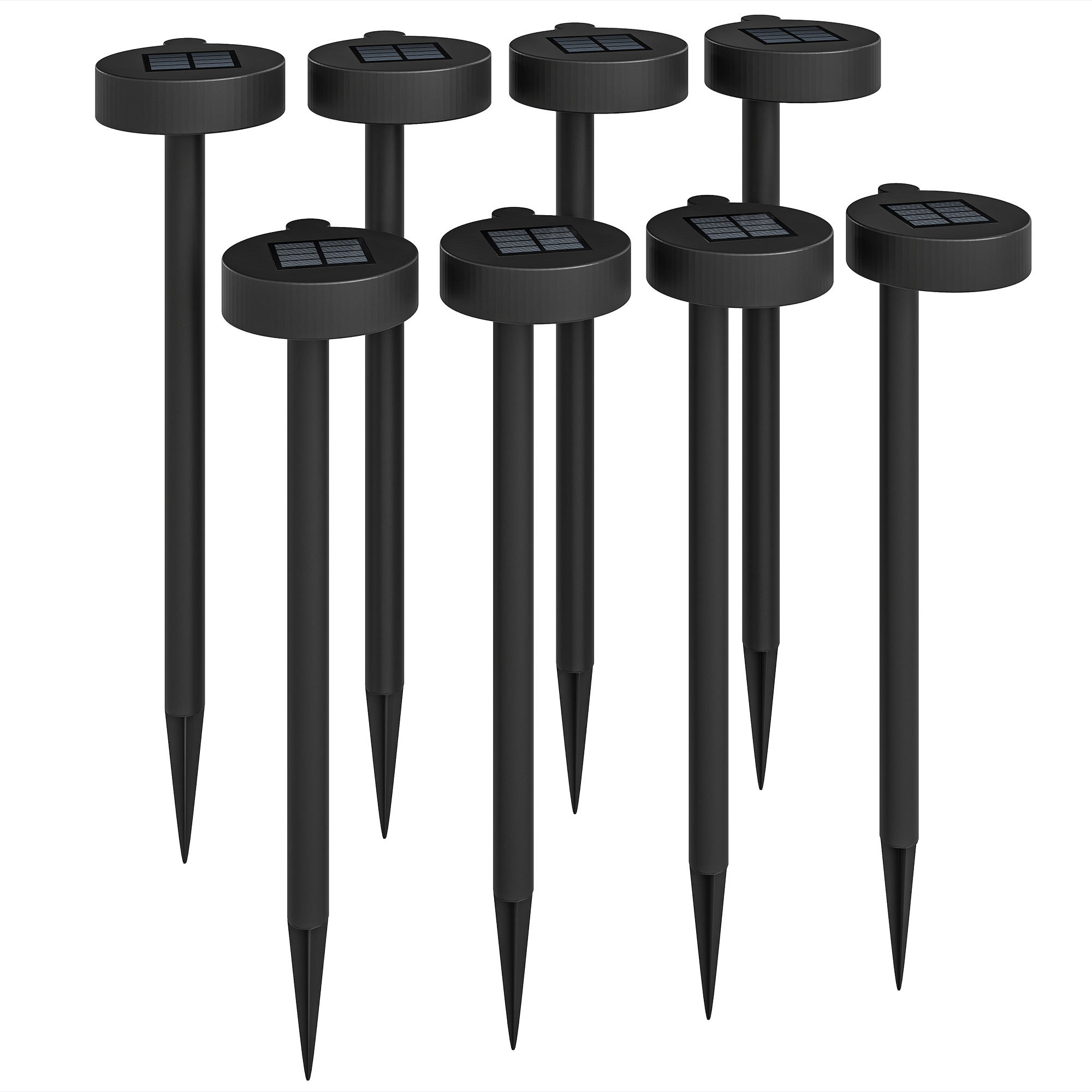 Solar Lights Outdoor Garden Stake 8 Pack Pathway Lighting, Solar Stake Lights With Auto On/Off LED, IP44 Waterproof Plastic Outdoor Garden Lighting For Path, Patio And Landscape - Image 1