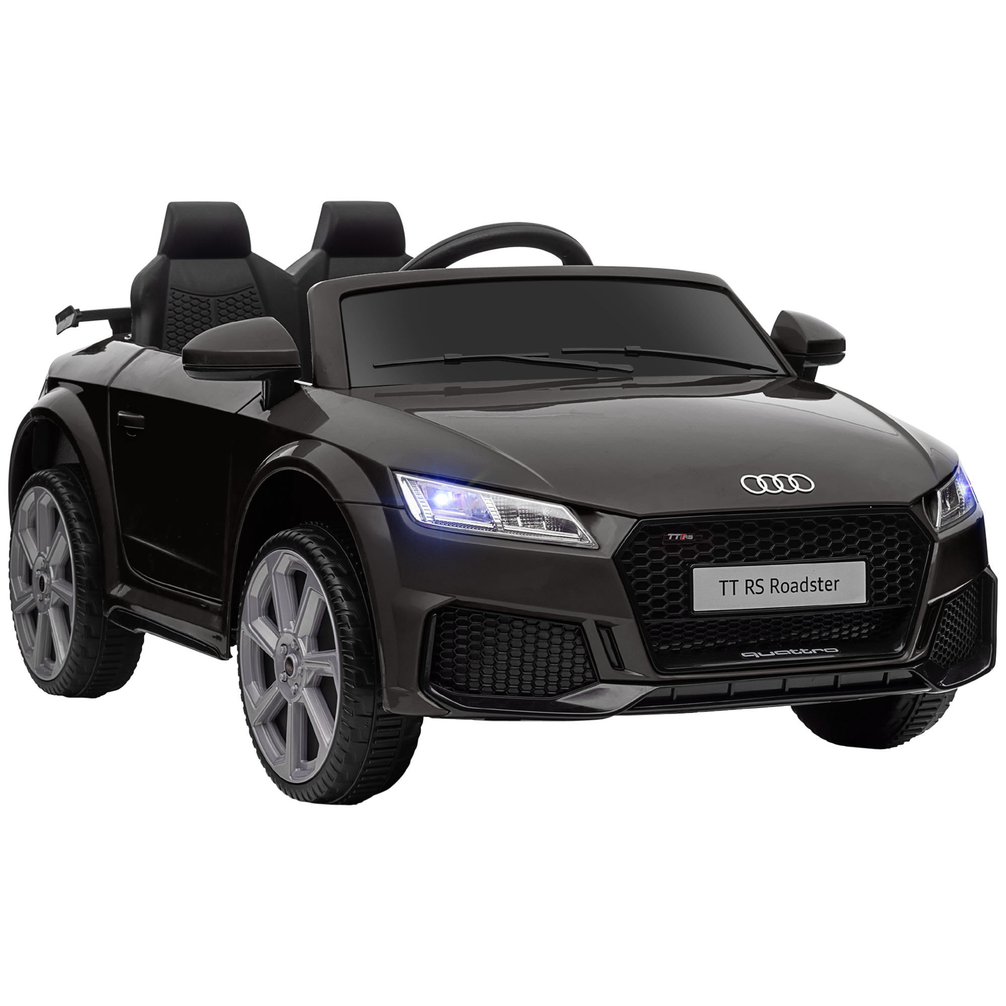 Kids Licensed Audi TT Ride-On Car 12V Battery W/ Remote Suspension Headlights And MP3 Player 2.5-5km/h Black - Image 1