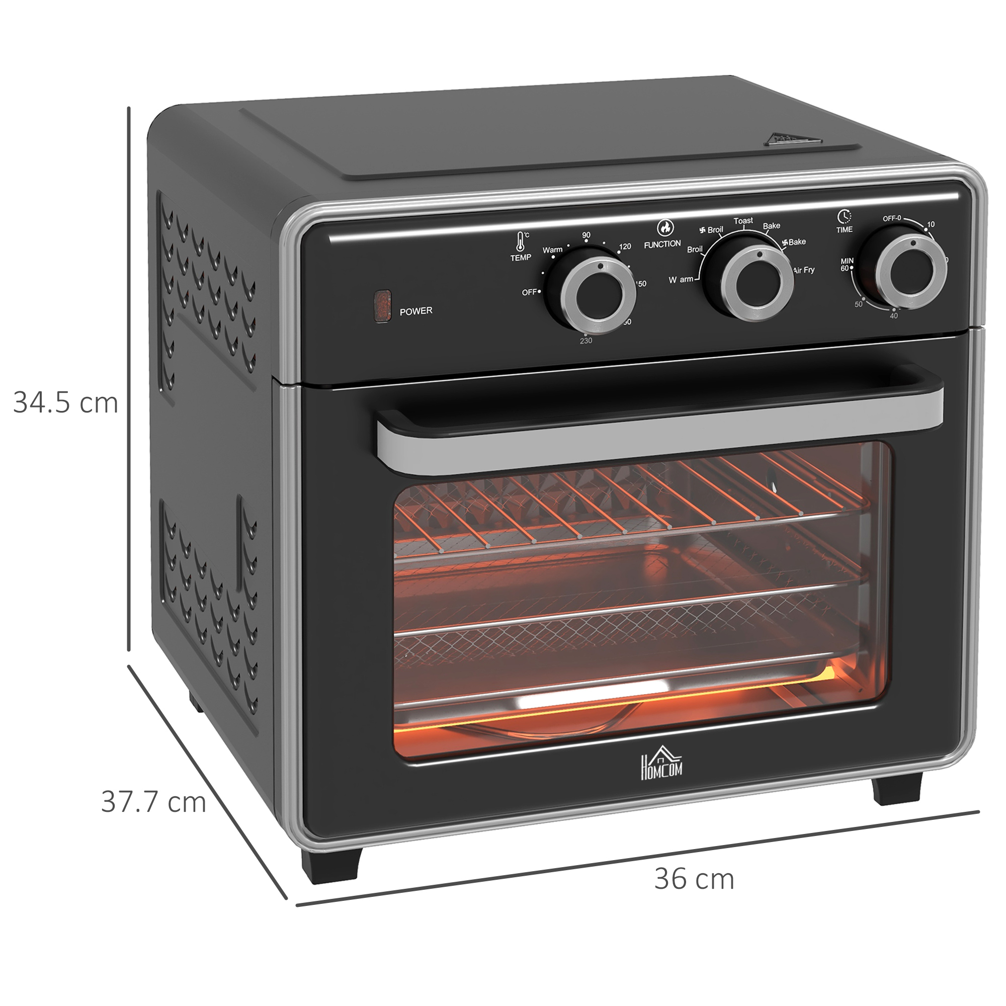 20l 90-230℃ mini convection oven, with air fry function -