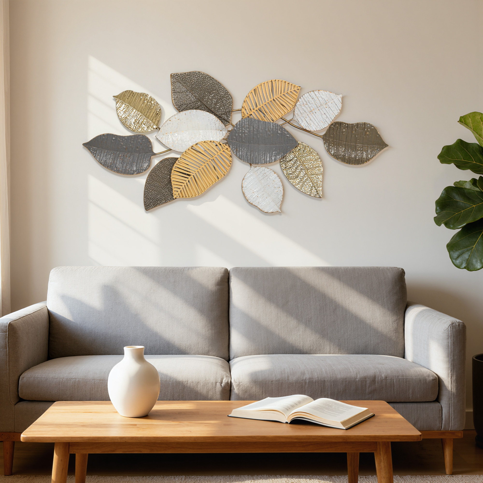 Metal Wall Art, Leaf Design