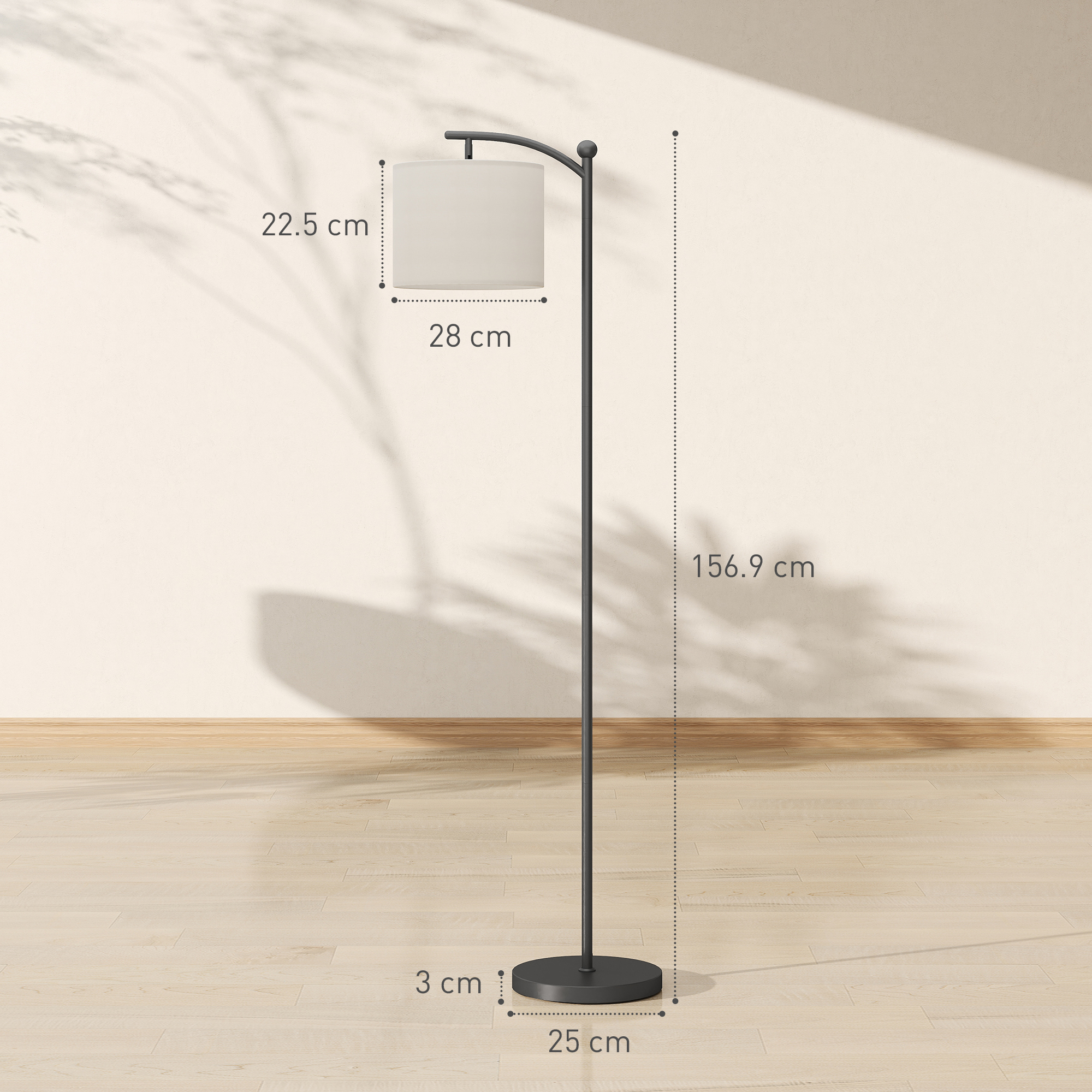 LED Floor Lamp With Remote Control - Black — image 5