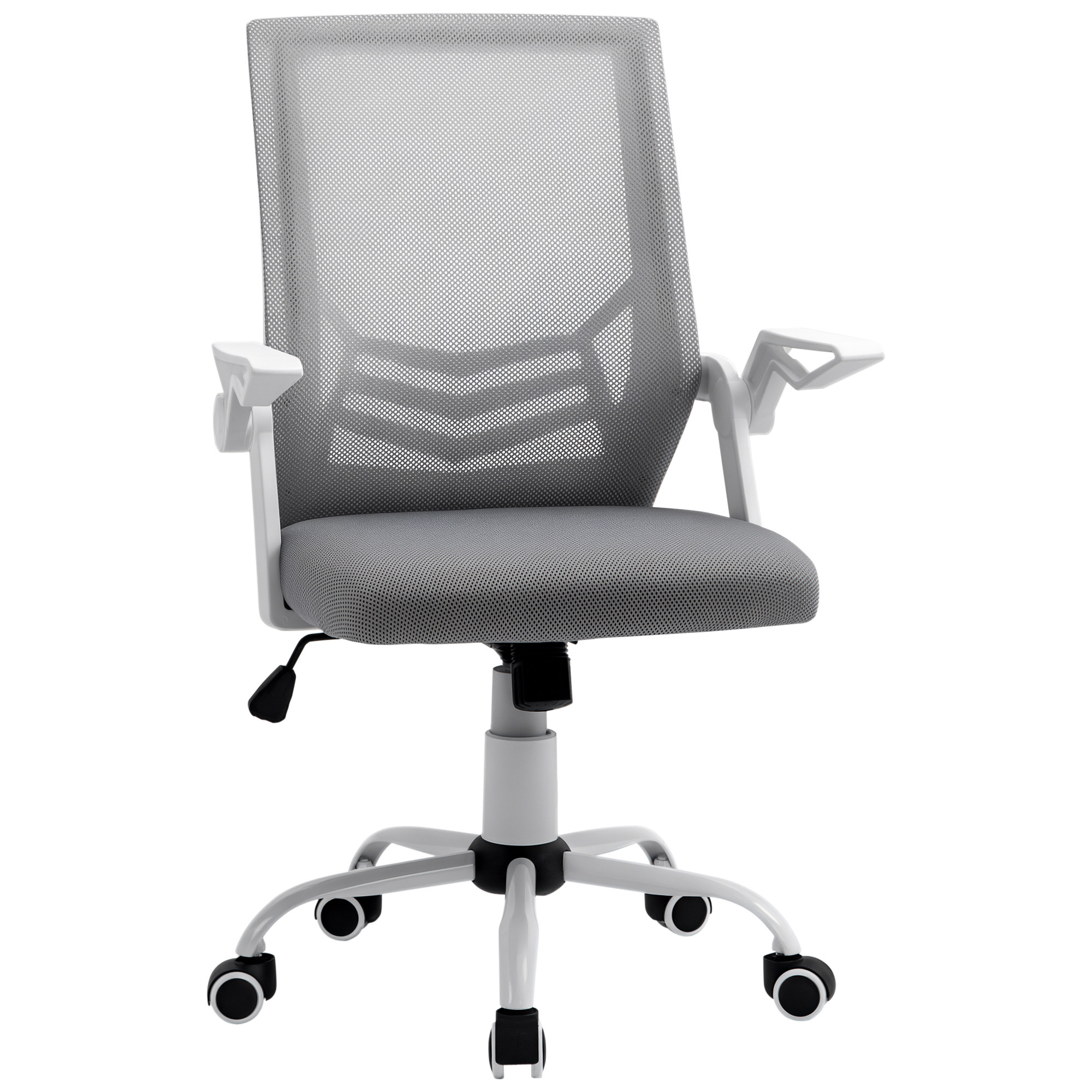 Vinsetto Office Chair With Flip-up Armrest, Mid Back Desk Mesh Lumbar Support — image 2