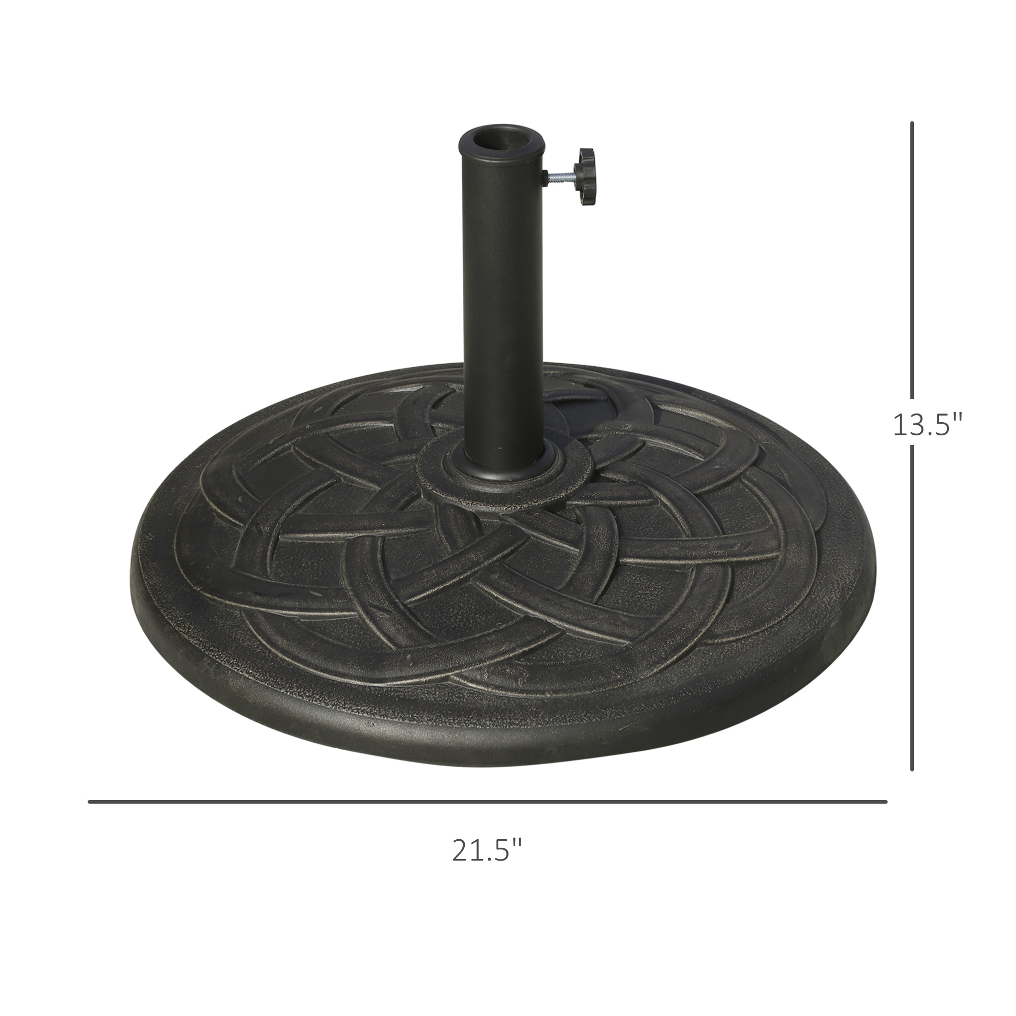 22" 42 lbs Round Resin Umbrella Base Stand Market Parasol Holder with Beautiful Decorative Pattern & Easy… image 2