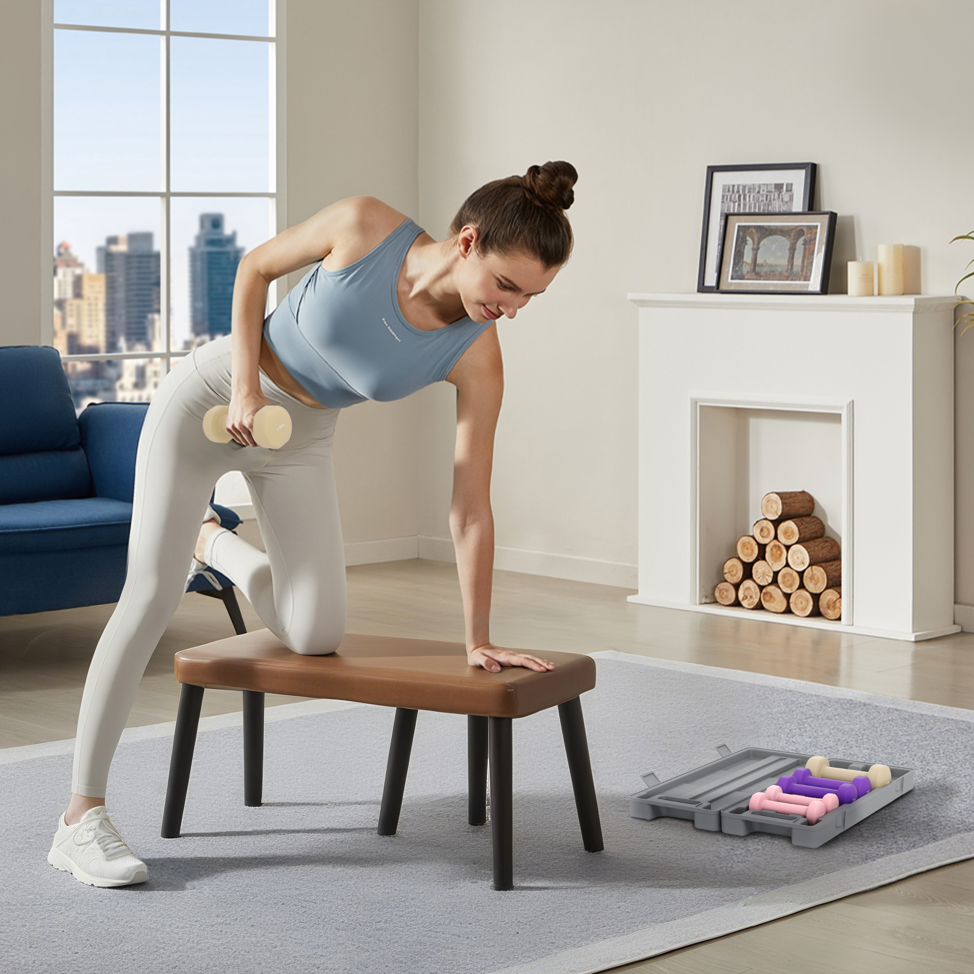 Ensemble d'haltères 6kg, ensemble de poids de remise en forme pour hommes et femmes – Image 5