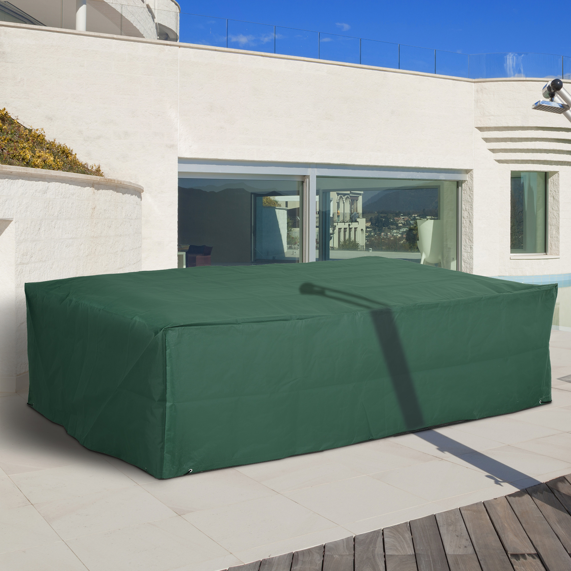 97″ x 65″ x 26″ Heavy Duty Outdoor Sectional Sofa Cover, Waterproof Patio Furniture Cover for Weather Protection, Dark Green