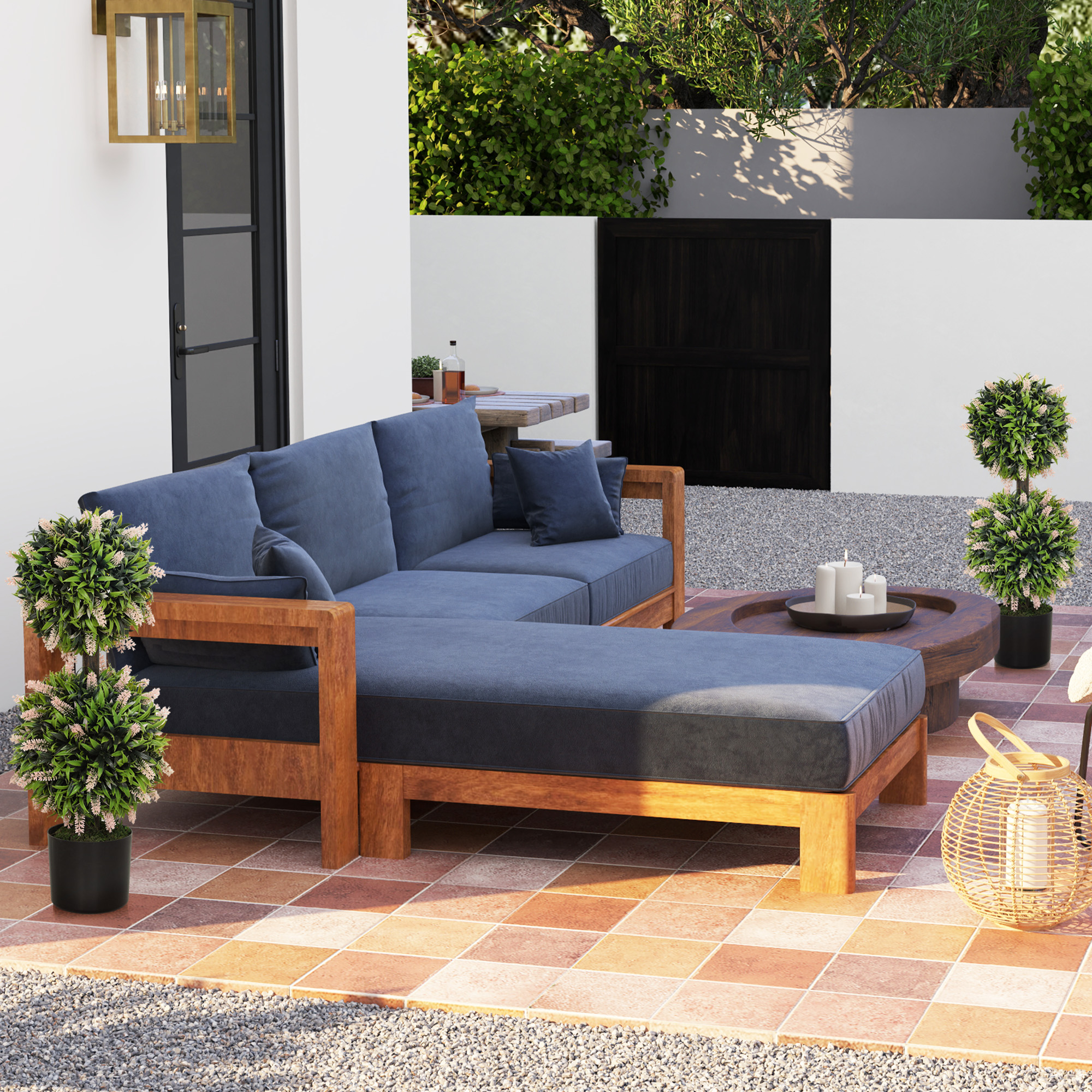 Set Of 2 Decorative Artificial Plants Ball Trees With Lavender Flowers In Pot Fake Plants For Home Indoor Outdoor Decor, 70cm, Pink 1 65a27474 63c6 410c 8c18 82f62eab3eba