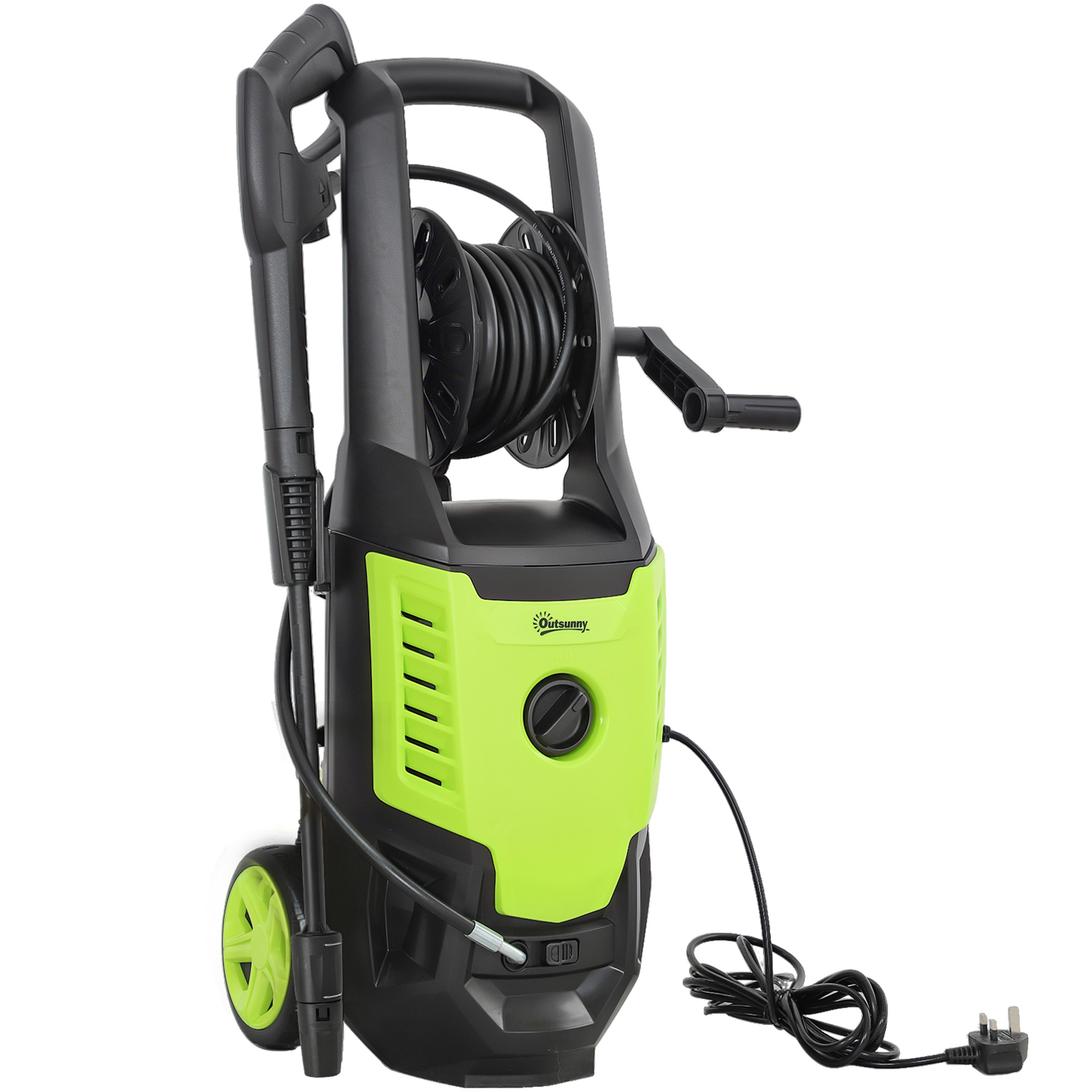 2200W High Pressure Washer, 170 Bar Pressure, 420 L/h Flow, Portable Electric Power Washer Jet Wash Cleaner With Adjustable Nozzle 6M Hose And Hose Reel For Home Patio Car Driveway - Image 1