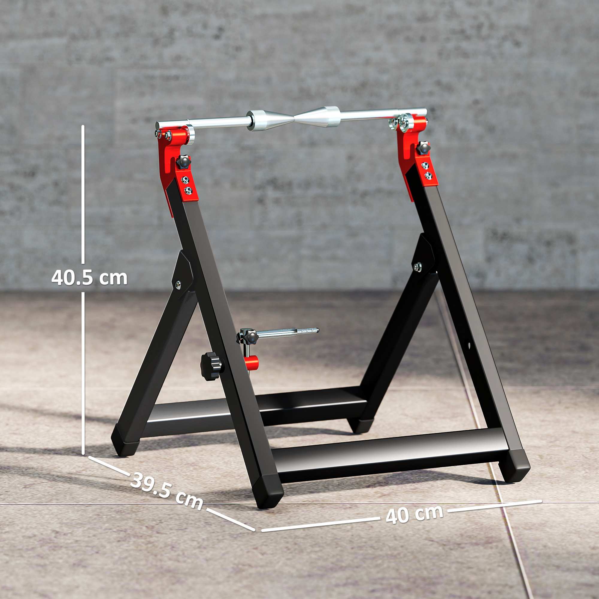 Foldable Motorcycle Wheel Balancer Truing Stand With Spoke Wrench, Steel Bike — image 3