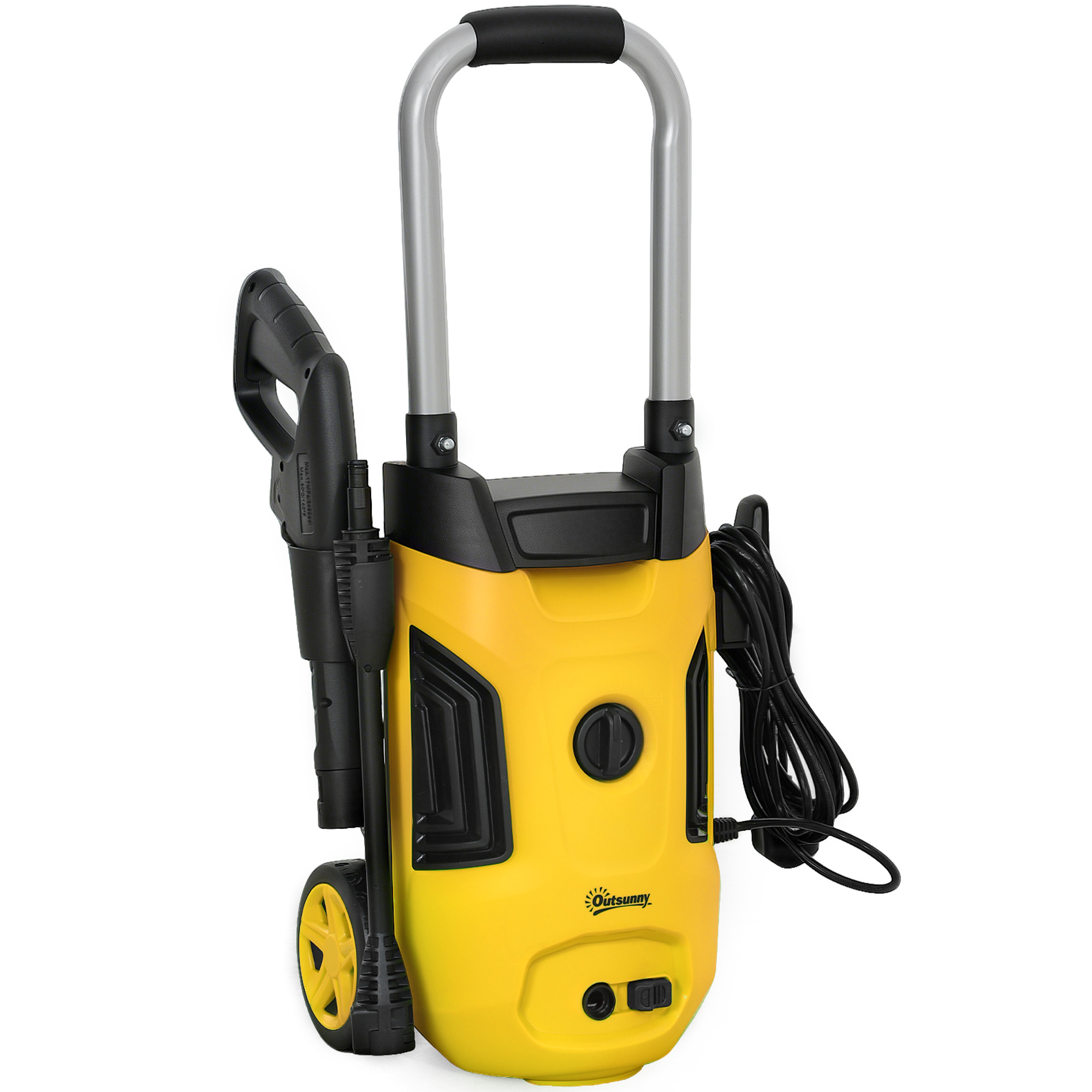 1800W 150-Bar Pressure Washer, With Adjustable Nozzle – Yellow