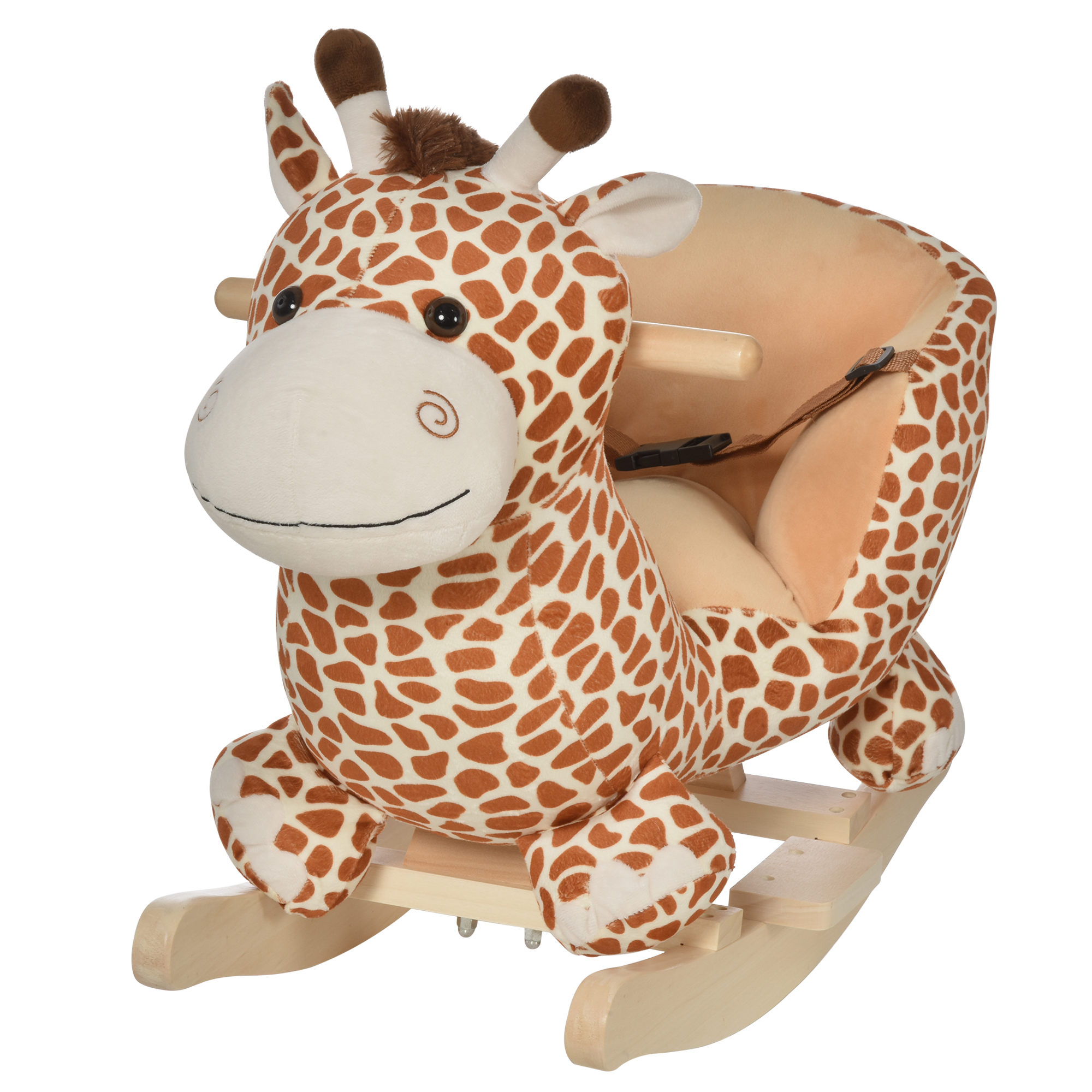 Children Kids Rocking Horse Toys Giraffe Seat Belt Toddlers Baby Toy Gift - Image 1