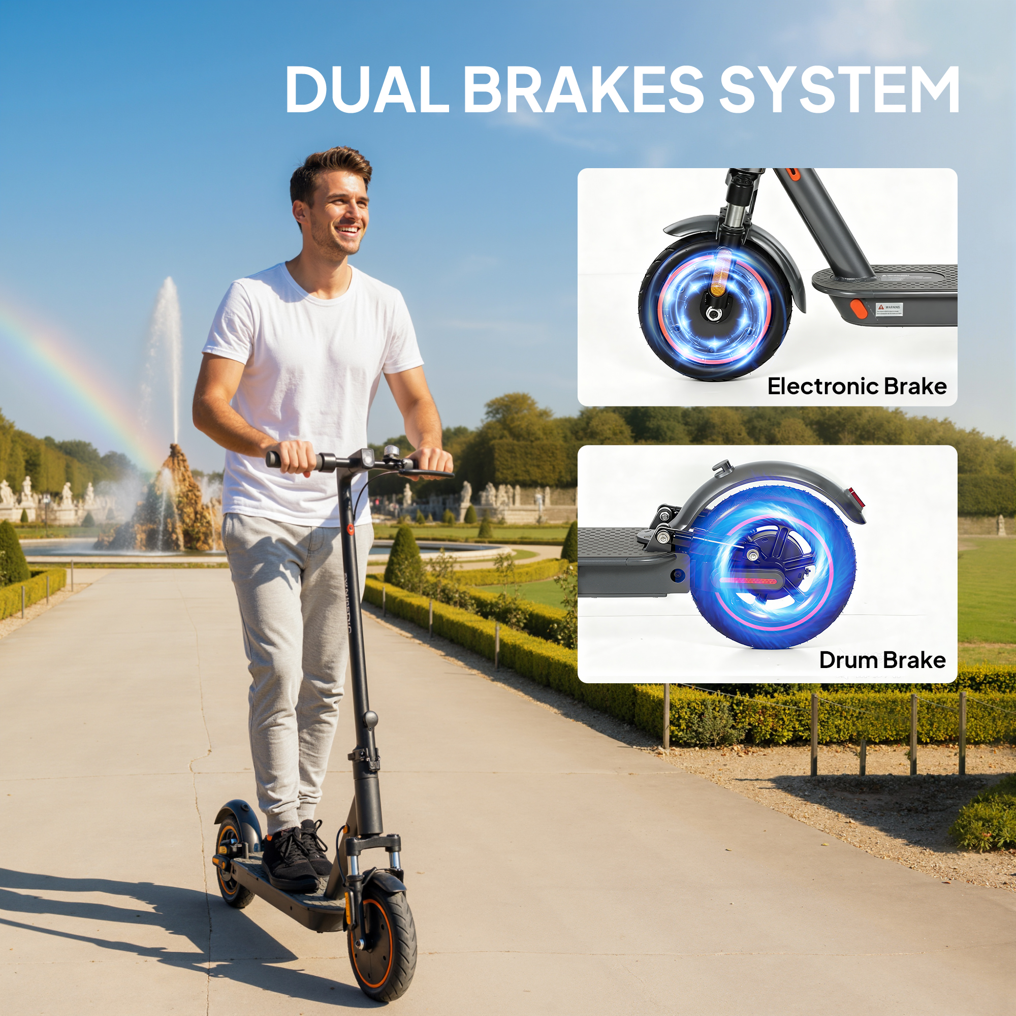 SPORTNOW Foldable Electric Scooter With 350W Motor, Up To 25km/h