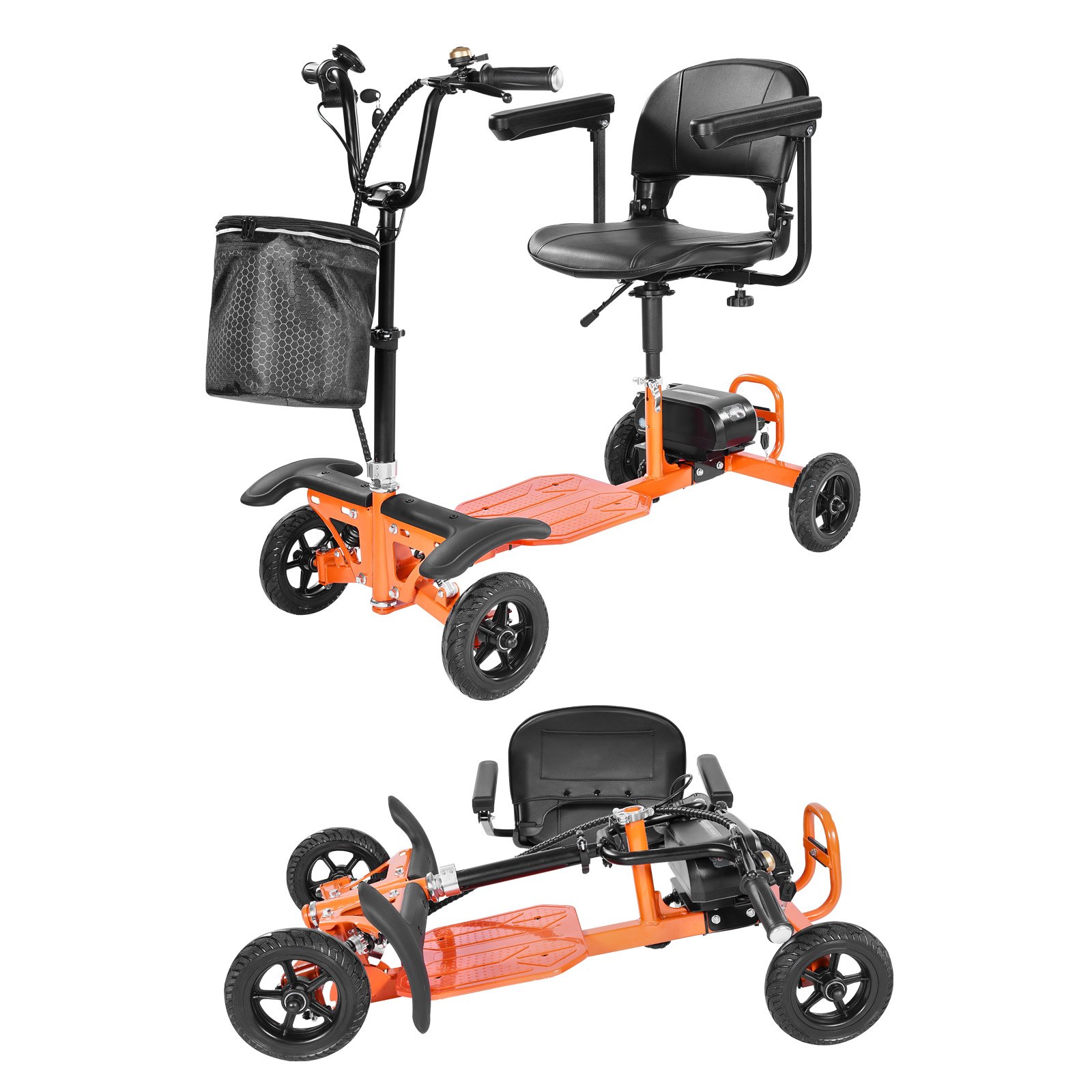 4-Wheel Folding Mobility Scooter For Adults & Seniors, 265LBS Loading