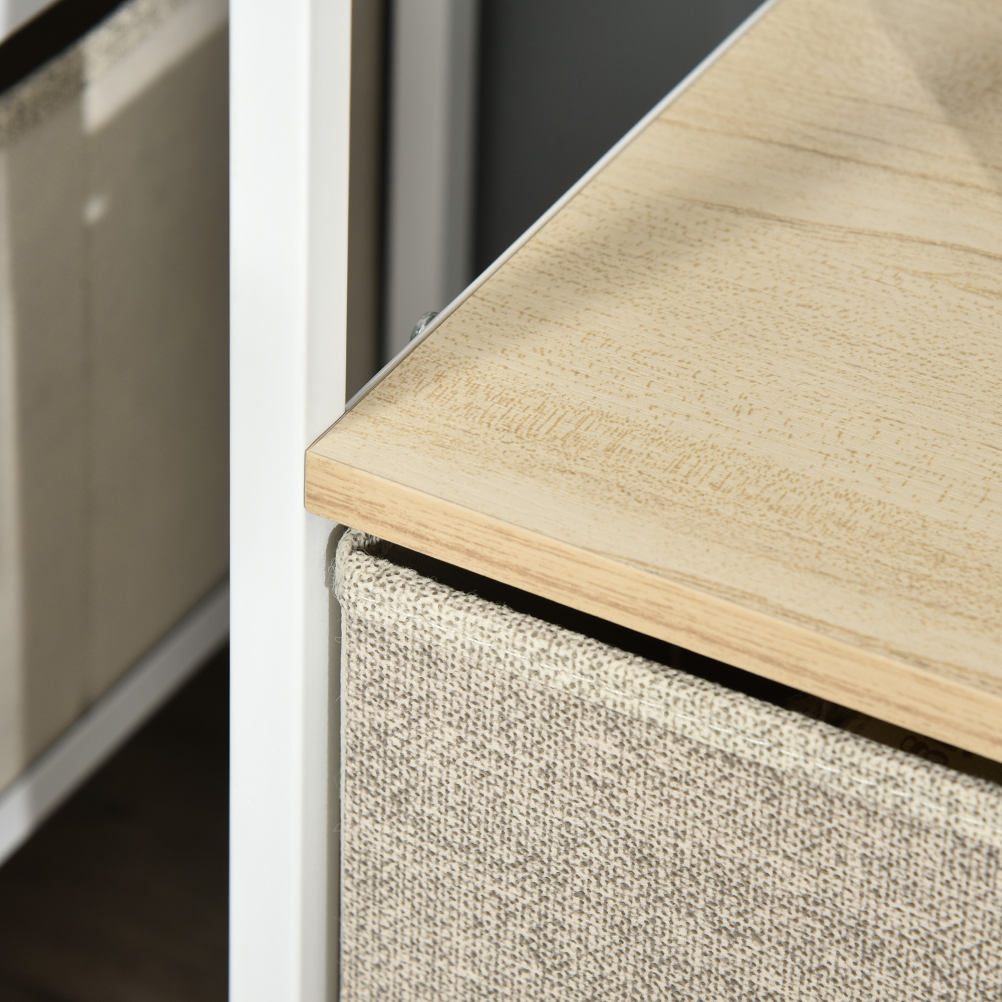 Boho TV Stand With 2 Foldable Drawers