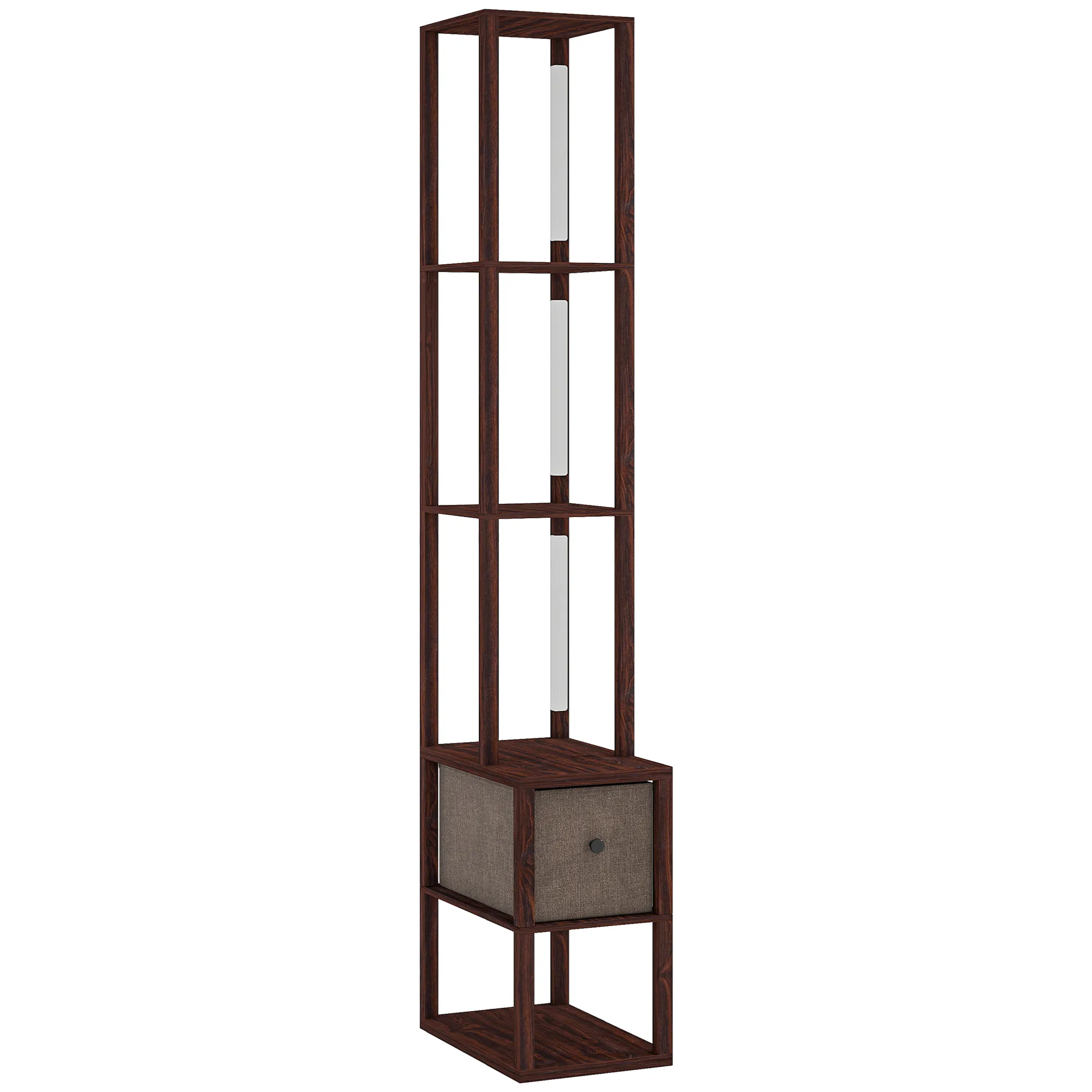 Floor Lamp With Shelves, LED Column Modern