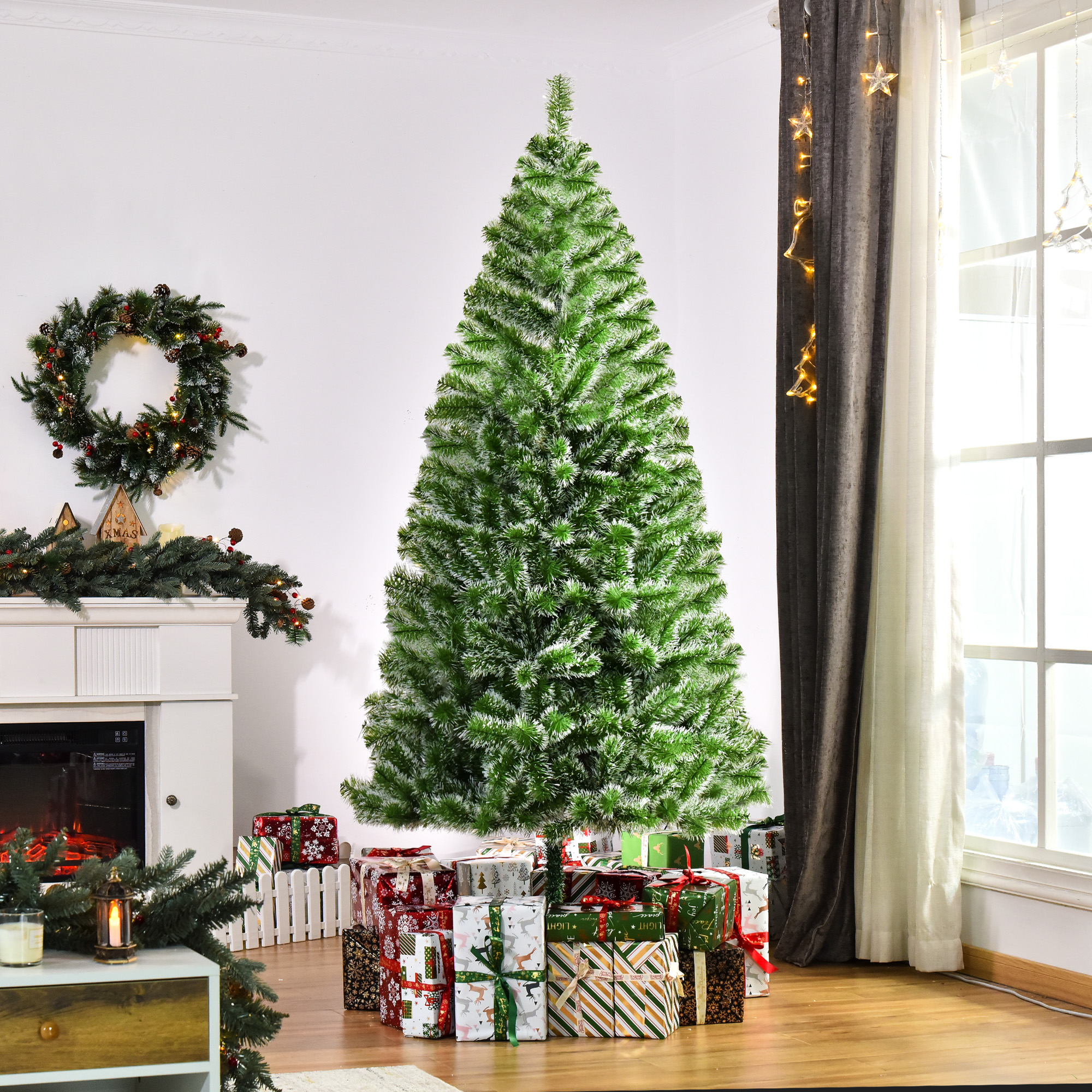 7FT Indoor Christmas Tree Artificial Decoration Xmas Gift