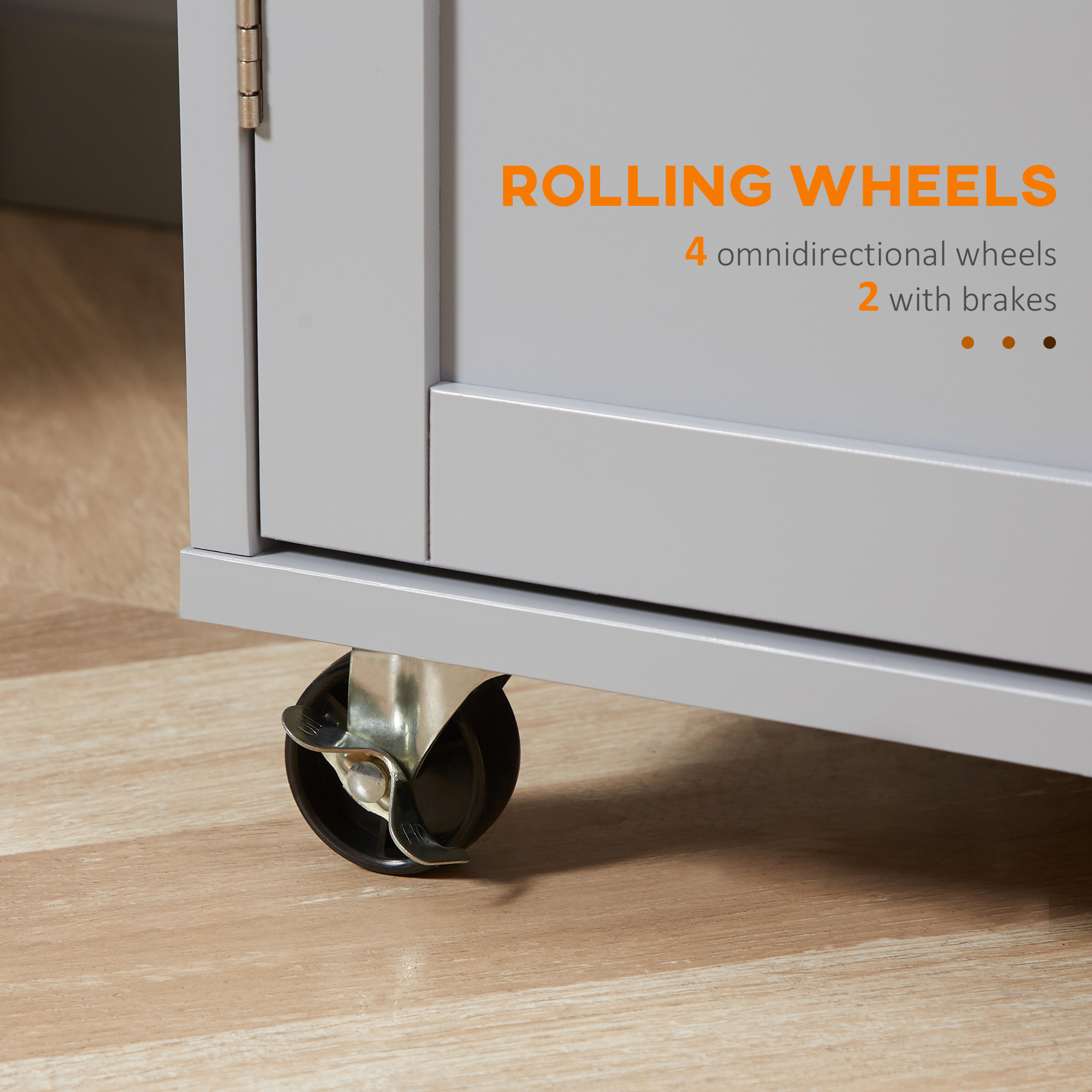 Rolling kitchen island on wheels, utility serving cart