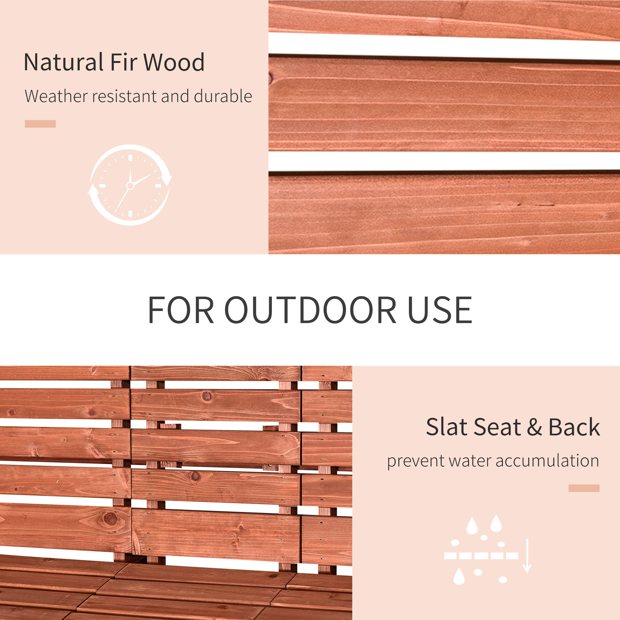 Transform Your Patio with this Convertible Fir Wood Garden Bench