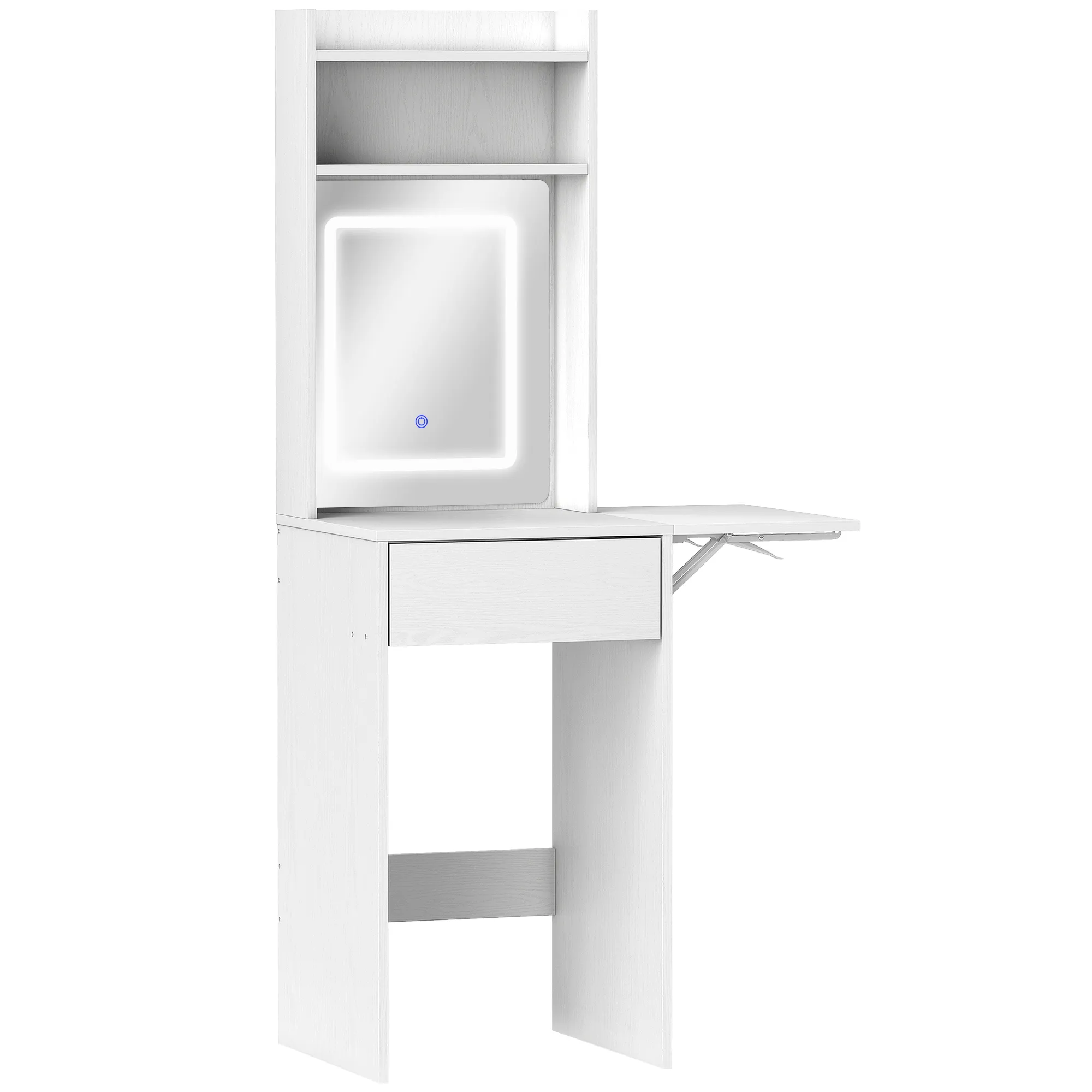 Small Vanity Desk With Mirror And LED