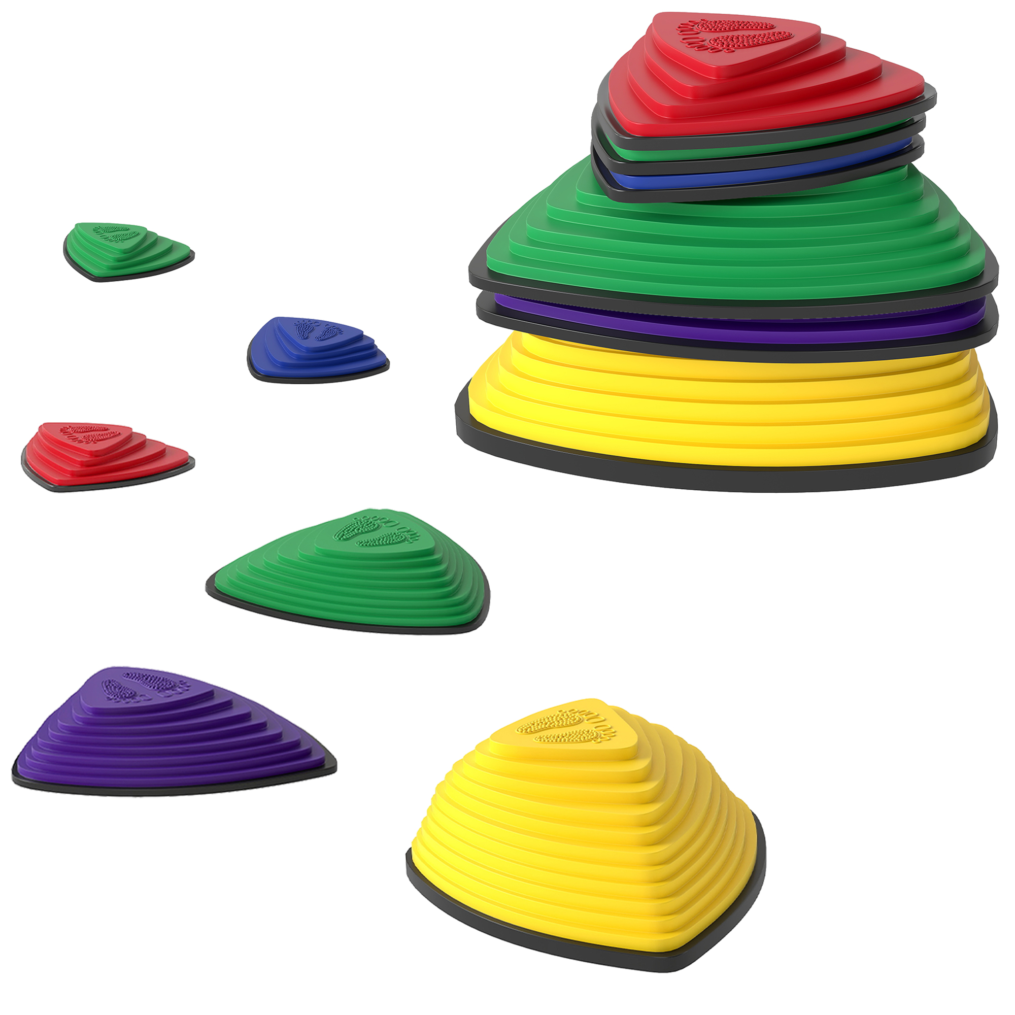 6-Piece Stepping Stones For Kids, Stackable Sensory Toys Outdoor Indoor, Obstacle Course For Balance And Motor Skills - Image 1