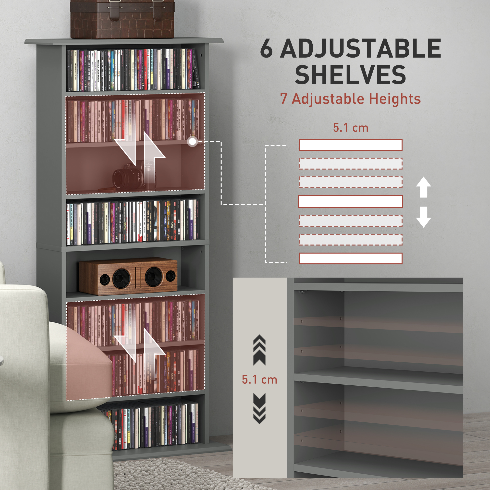 360 CD Storage Unit - Grey — image 4