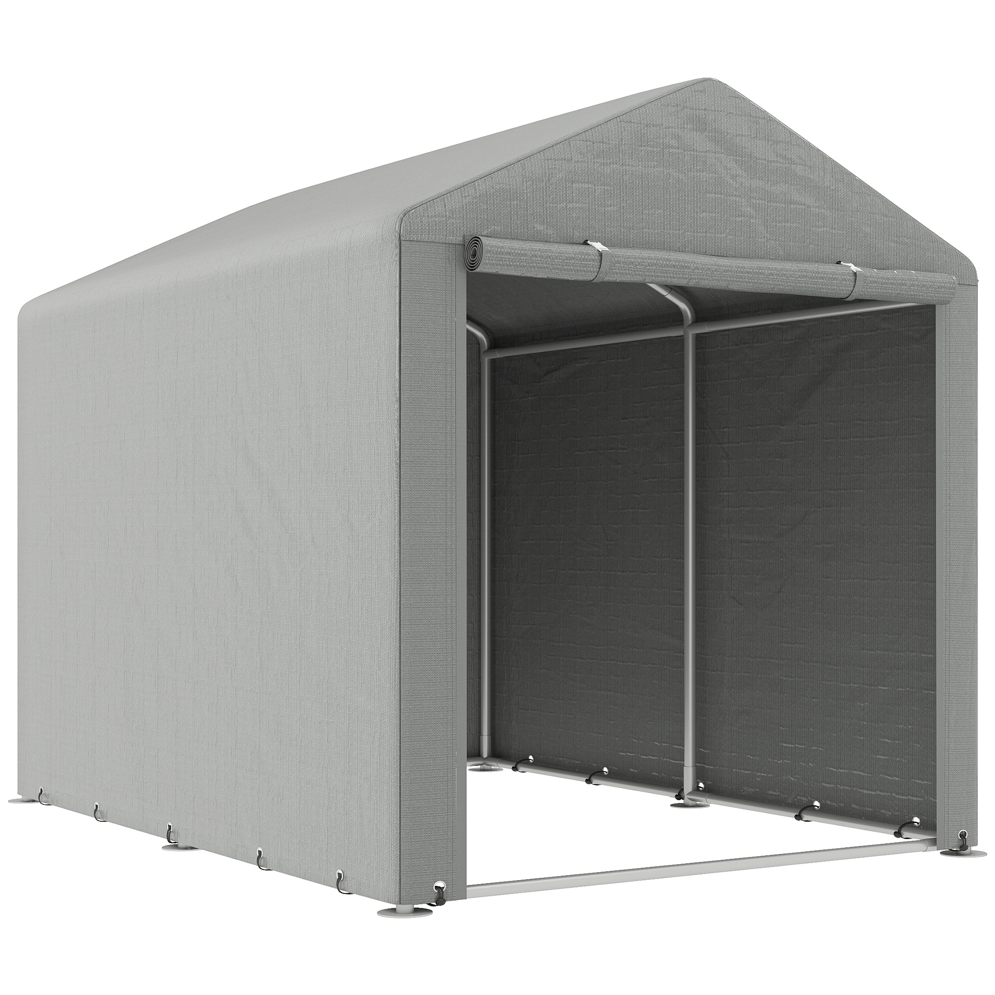 2.2 X 1.6 M Outdoor Storage Tent, With Accessories - Light Grey - Image 1