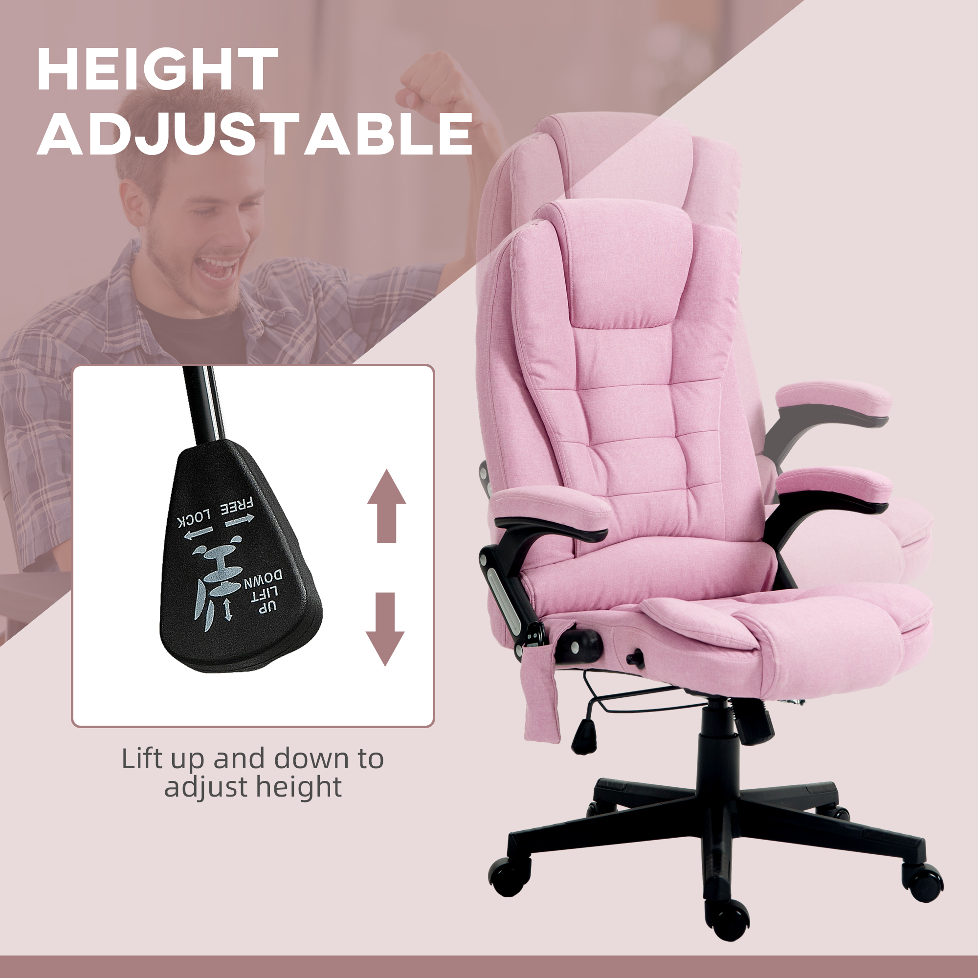 6 Point Vibrating Massage Office Chair with Heat — photo 7