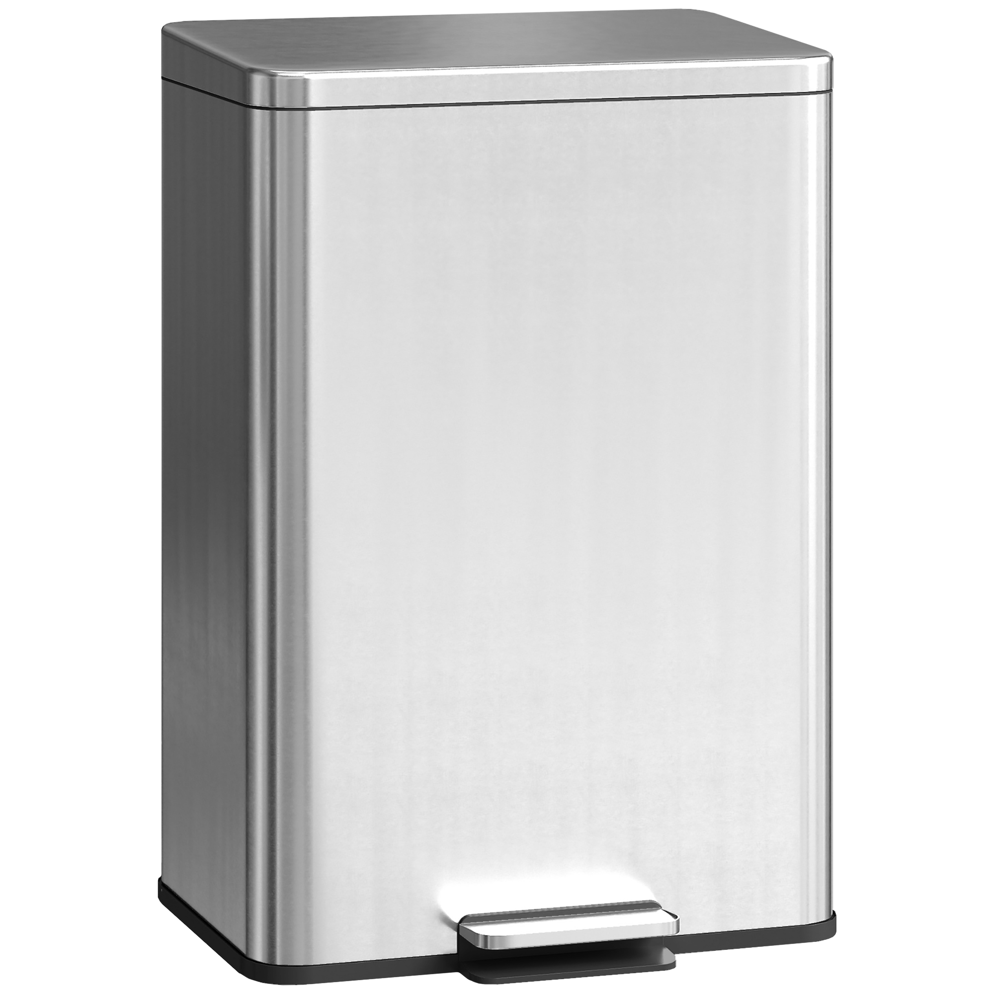 20L Kitchen Bin With Soft-Close Lid And Stay-Open Function, Stainless Steel — image 2