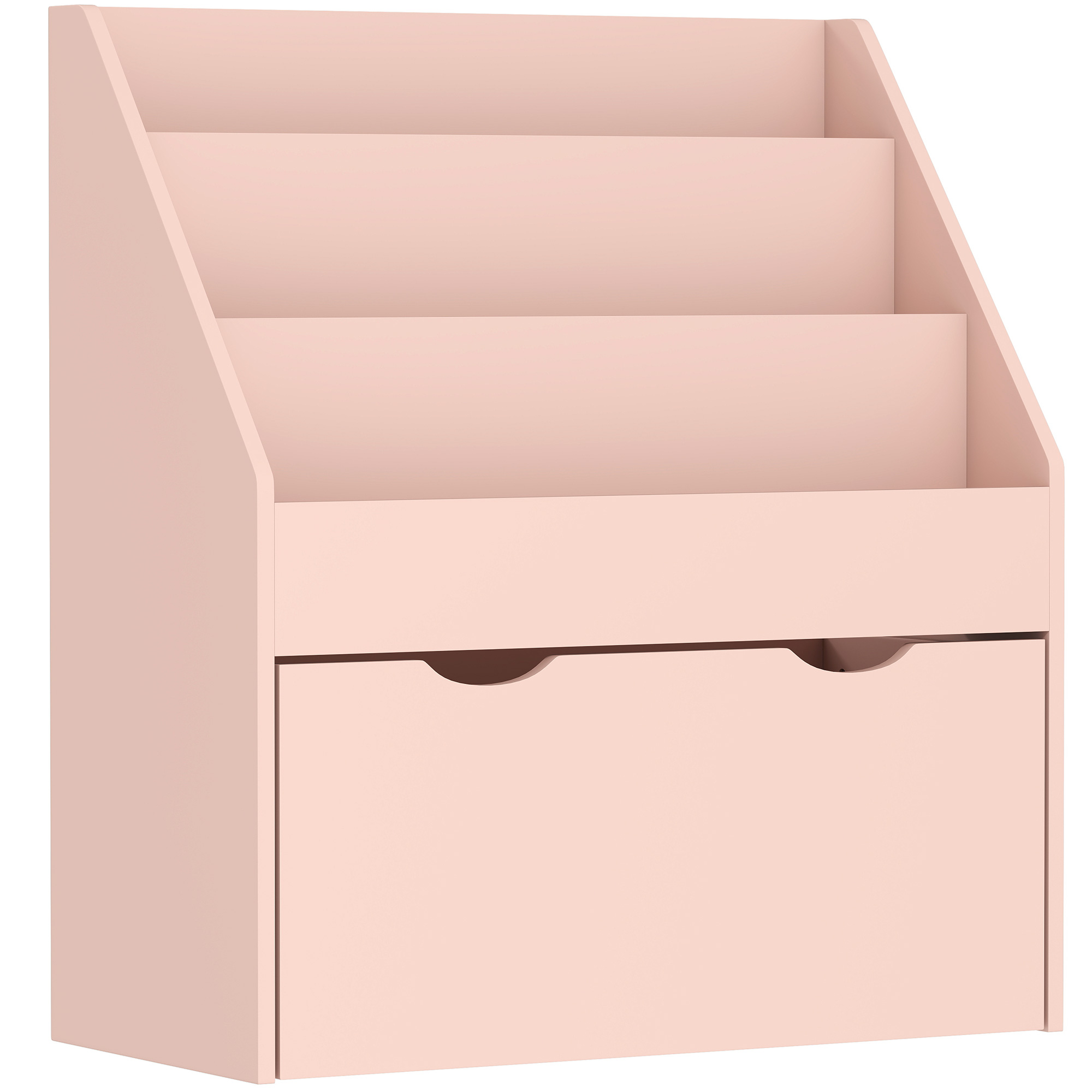 Bookcase For Kids With Shelves, Drawer, Bedroom, PlayroomPink — image 5
