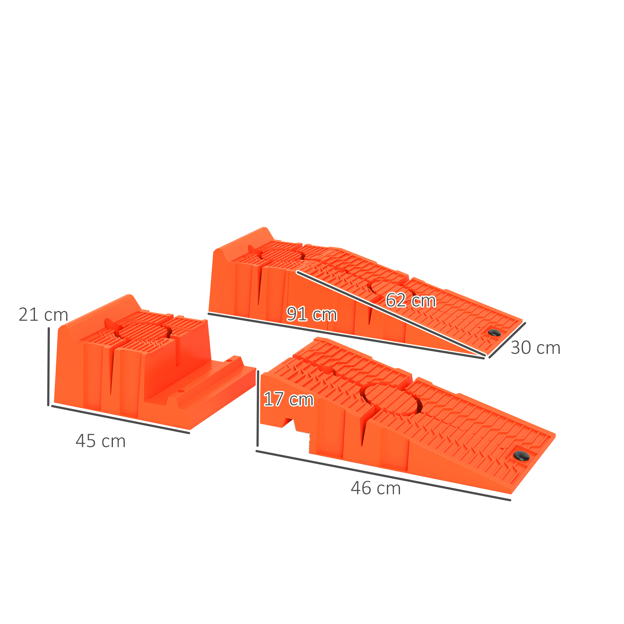 DURHAND 2 PCs Car Ramps Heavy Duty 2.5 Ton Motorhome
