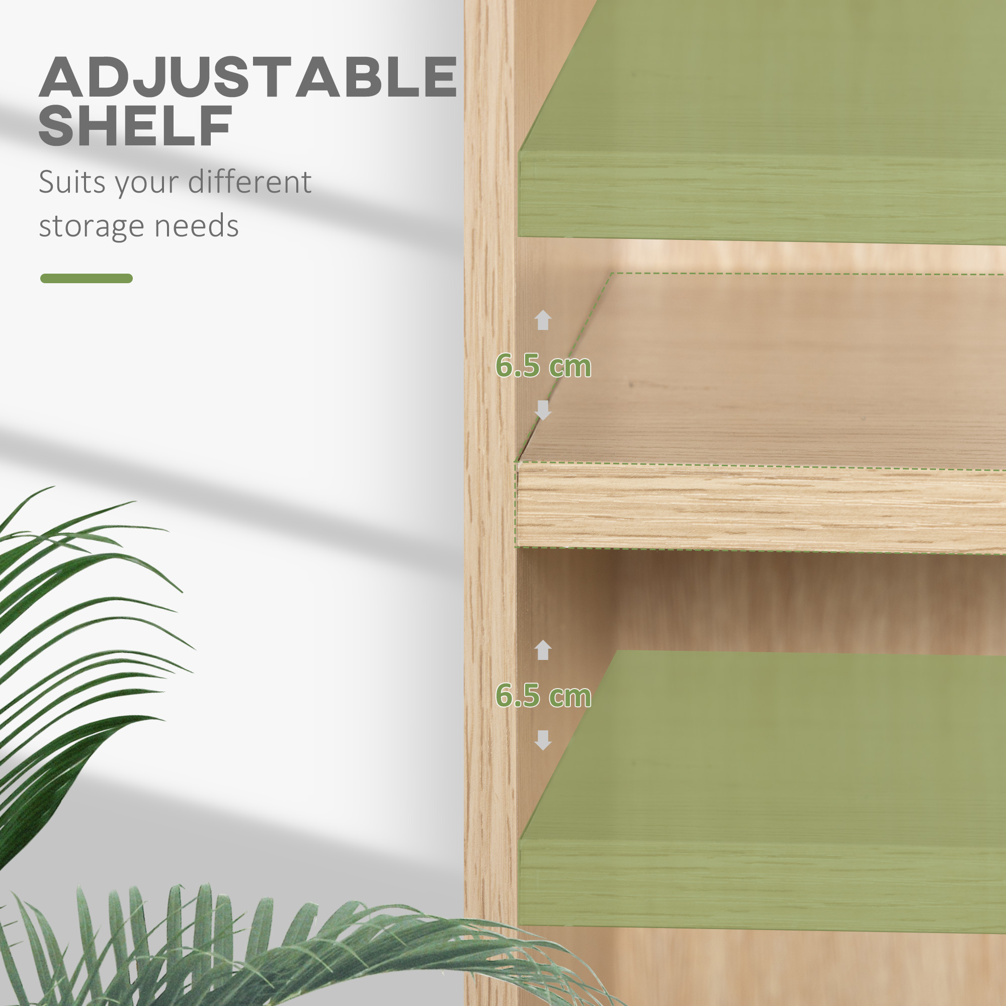 2 Tier Bookshelf, Low Bookcase With Adjustable Shelf, 2 Compartments For Home — image 4