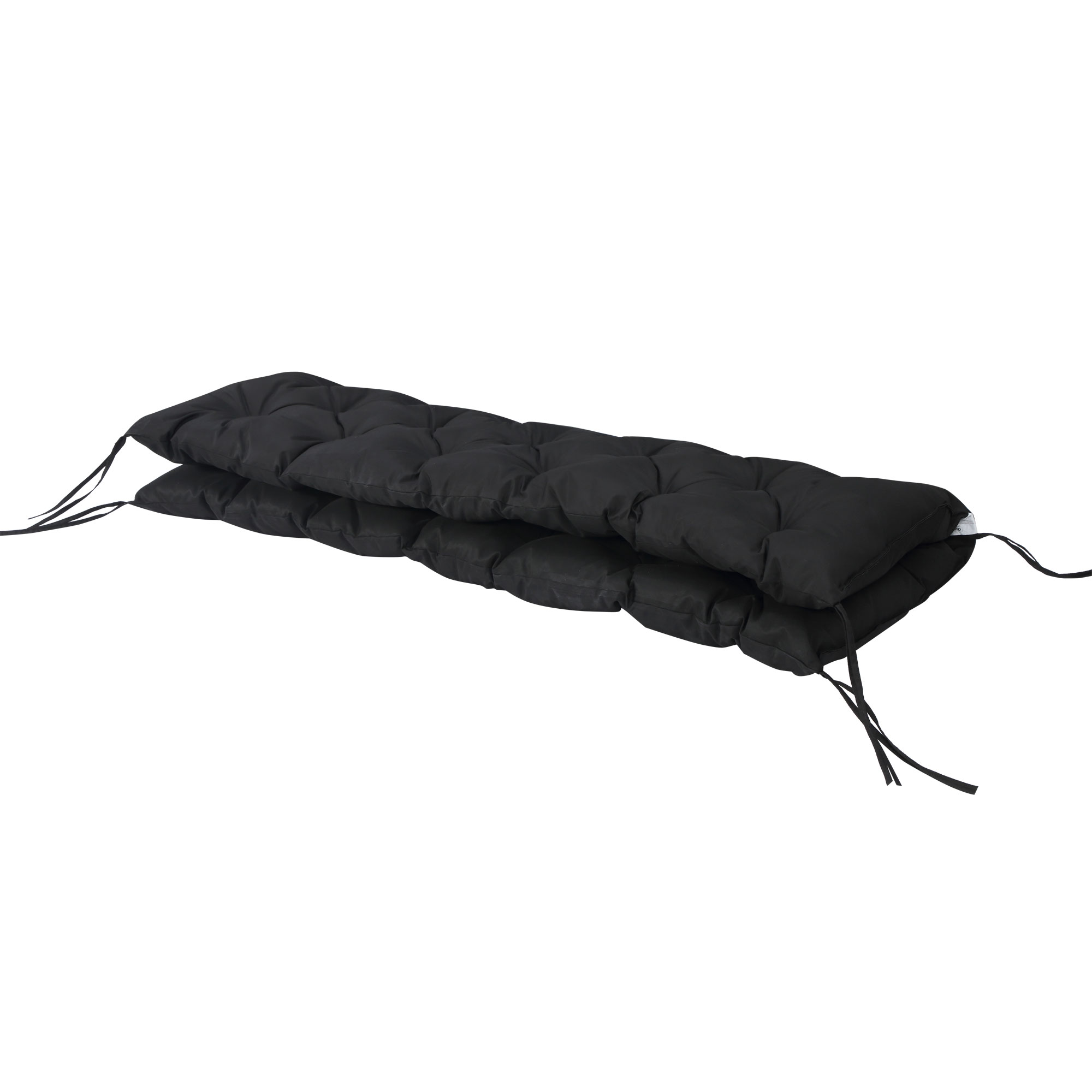 59″ x 38″ Tufted Bench Cushion for Outdoor Furniture, 3-Seater Replacement for Swing Chair, Patio Sofa/Couch, Black