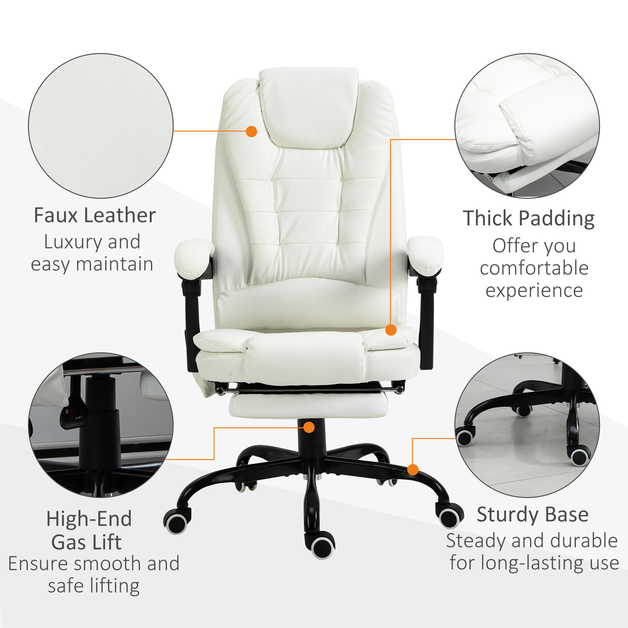 7-Point Vibrating Massage Office Chair High Back Executive β photo 6