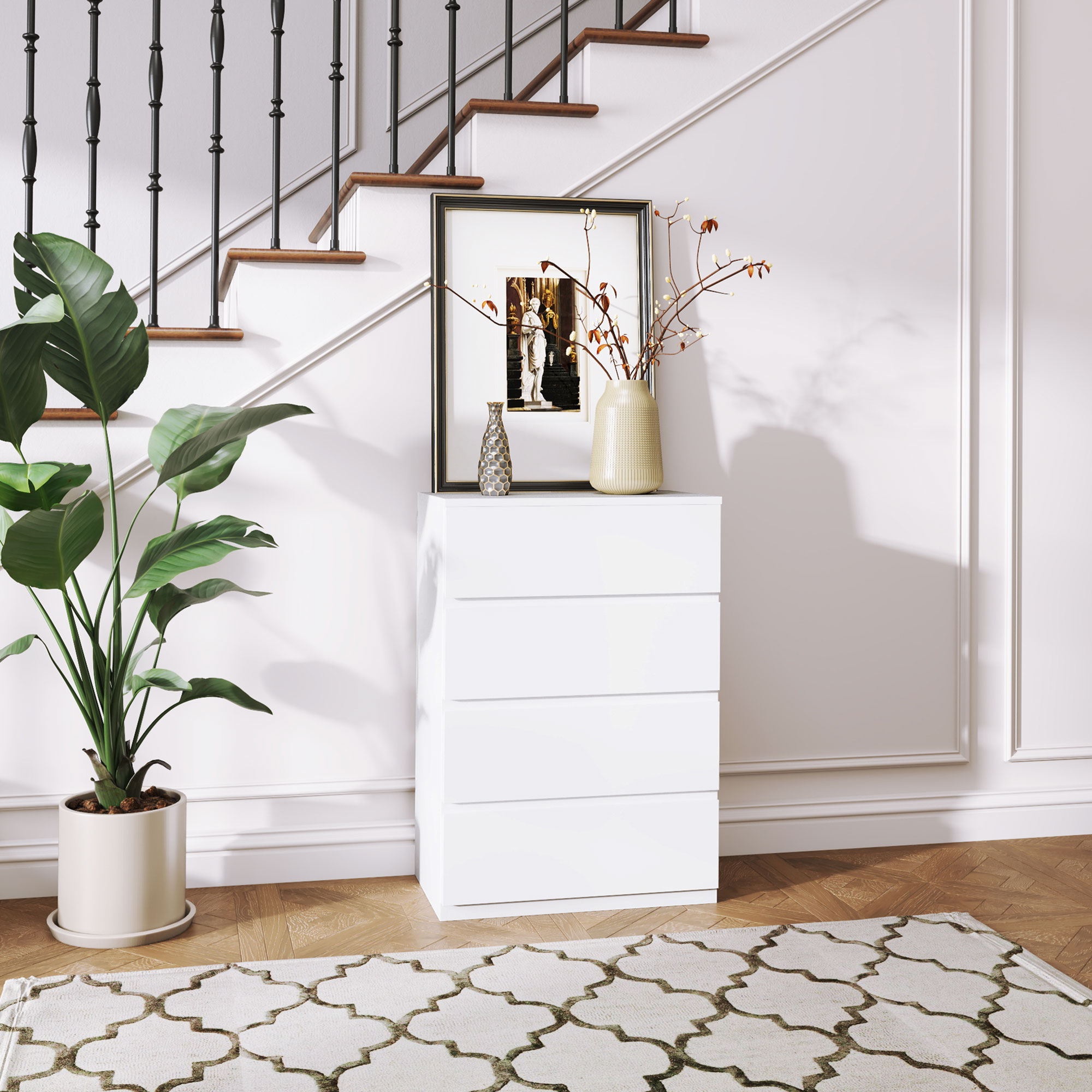 Chest Of Drawers, 4-Drawer Storage Cabinets, Modern Dresser, Drawer Unit — image 3