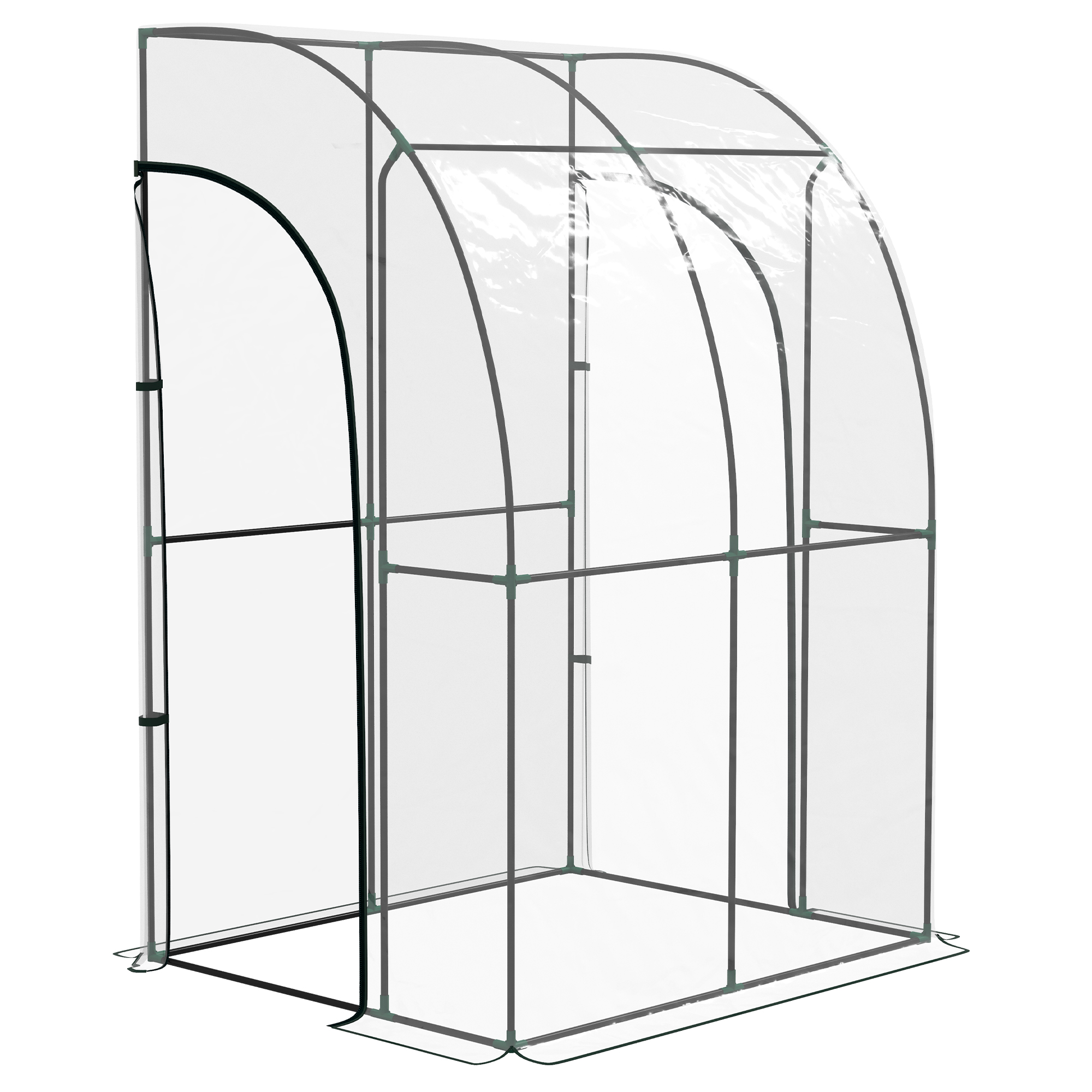 143cm X 118cm Walk-In Lean To Greenhouse, With Accessories - Image 1