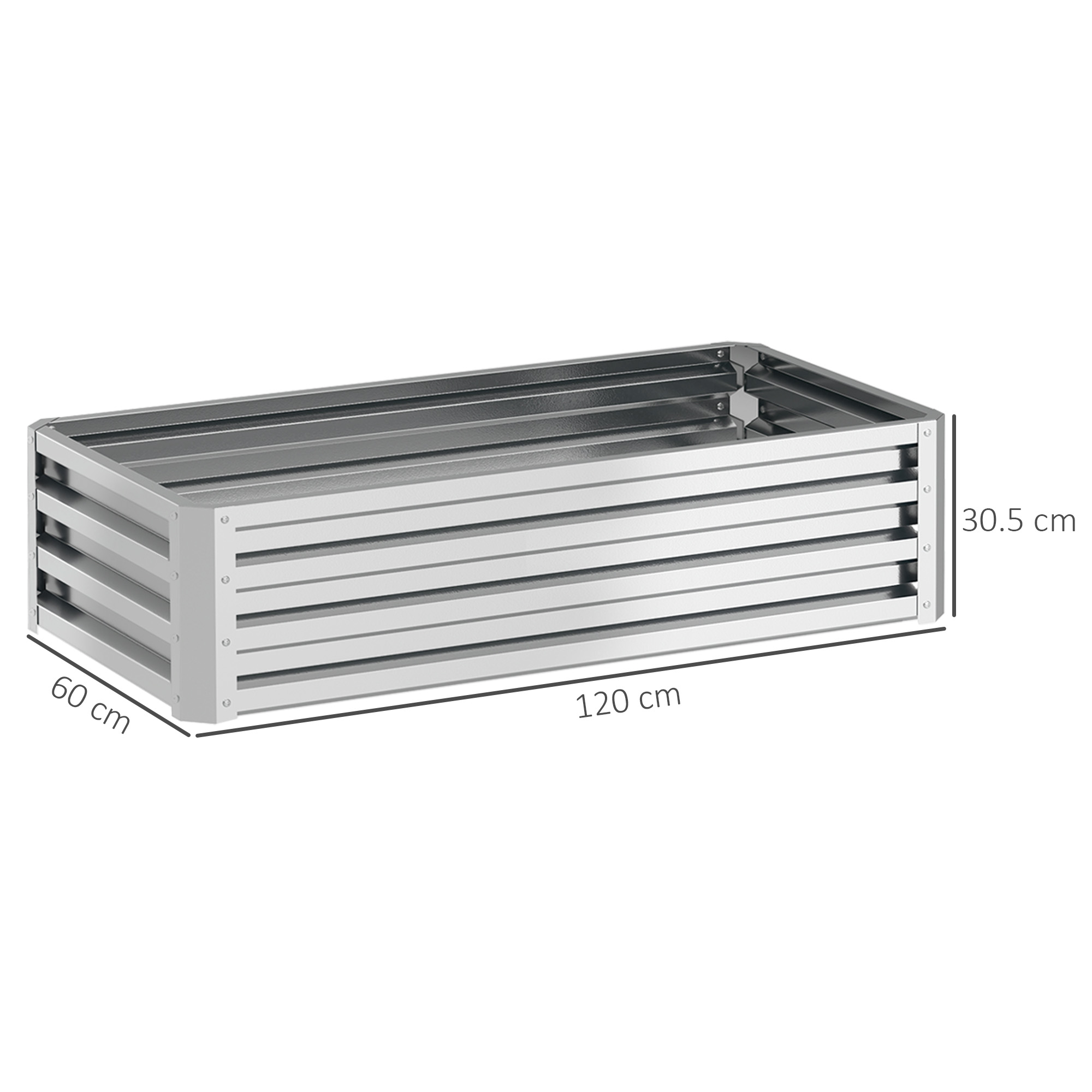 Raised Beds For Garden, Galvanized Outdoor Planters, Herbs And Vegetables, Use — image 5