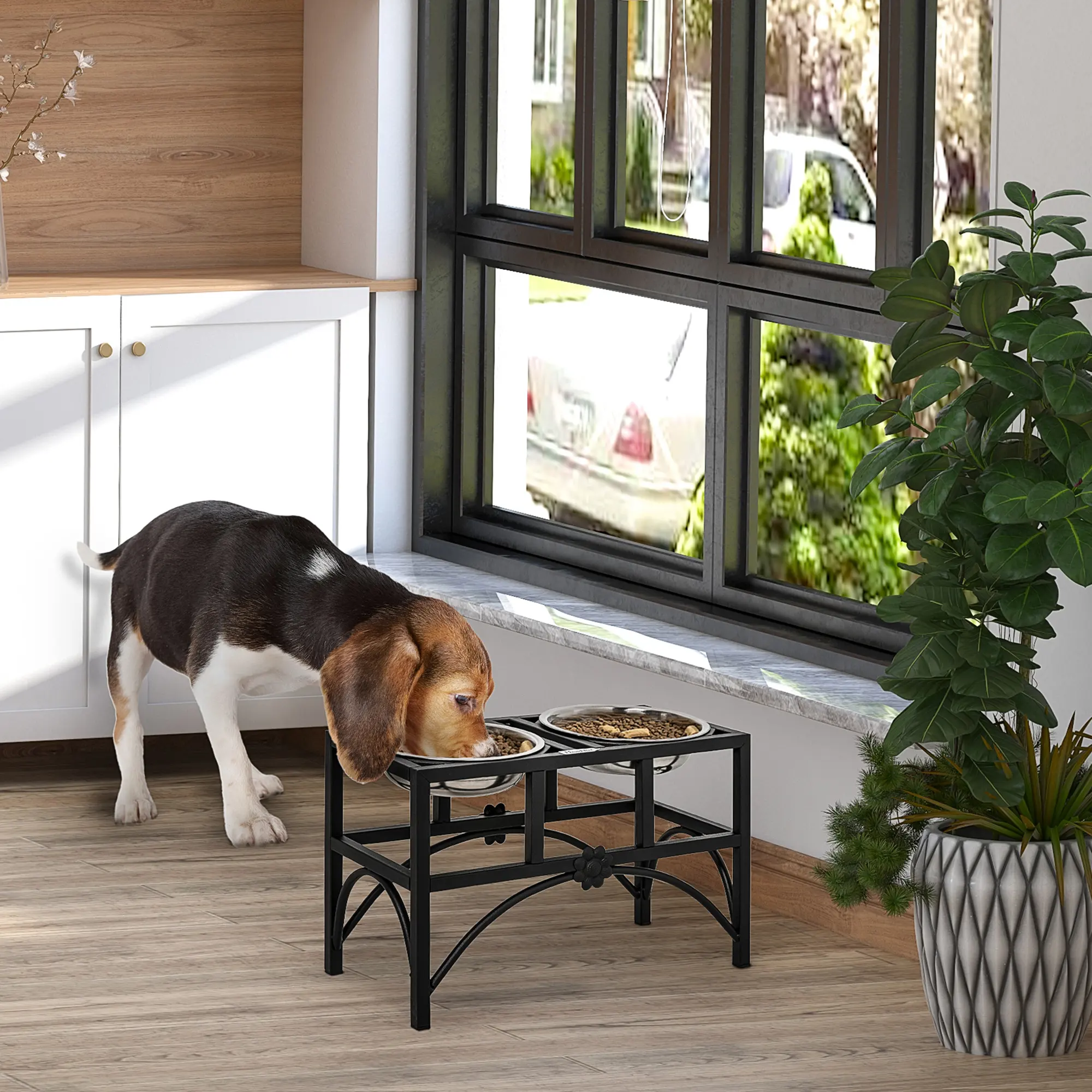17" Double Stainless Steel Heavy Duty Dog