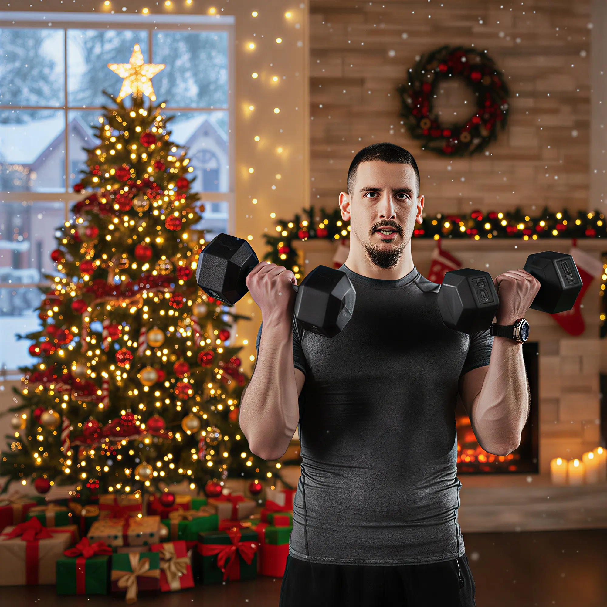 Hex Rubber Dumbbell Set
