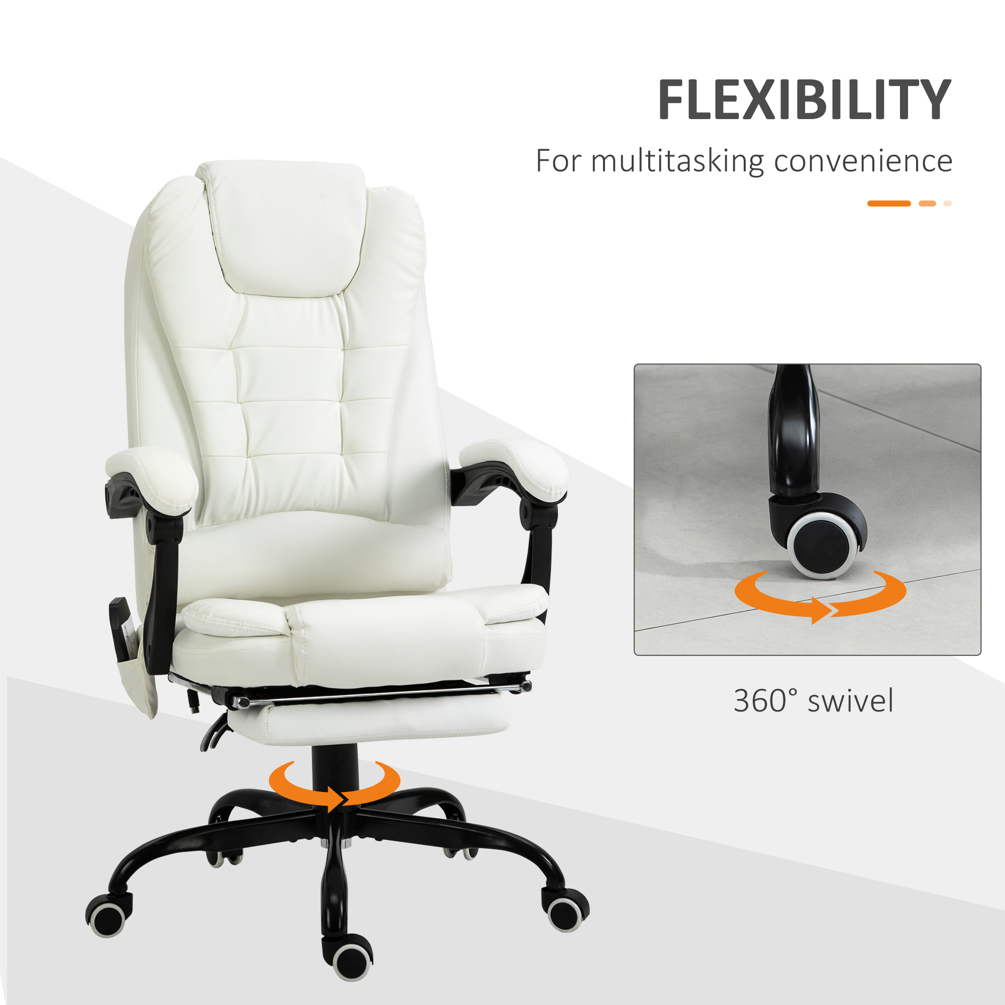 7-Point Vibrating Massage Office Chair High Back Executive β photo 8