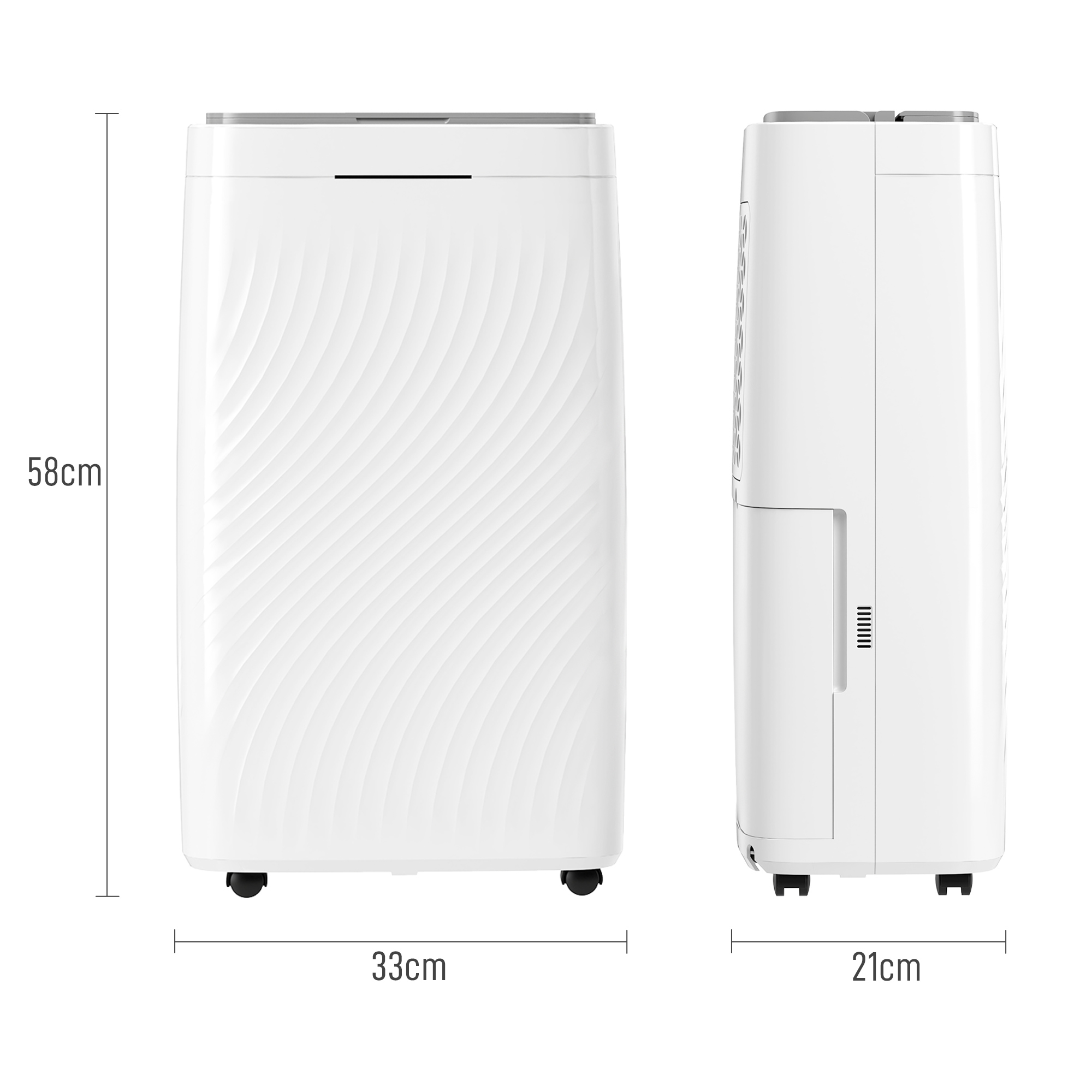 Déshumidificateur multimode 16 l, avec roues - blanc – Image 5