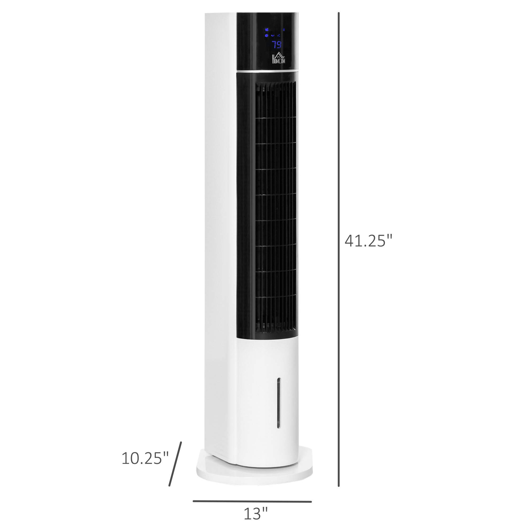  42" 3-In-1 Evaporative Air Cooler with Water Tank, 52° Oscillating Portable Swamp Cooler with Humidifier, Ice Cooling Fan for Home Office, 3 Modes, 3 Speeds, 12H Timer, Remote, White
