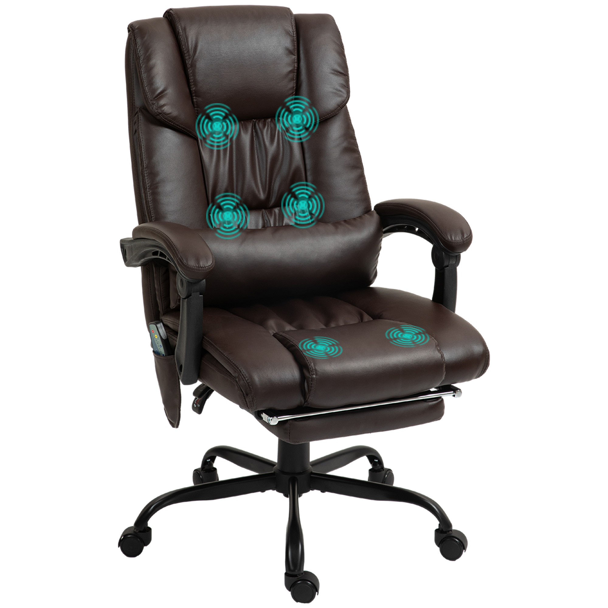 With 6 Vibrating Points, High Back Reclining Office Chair