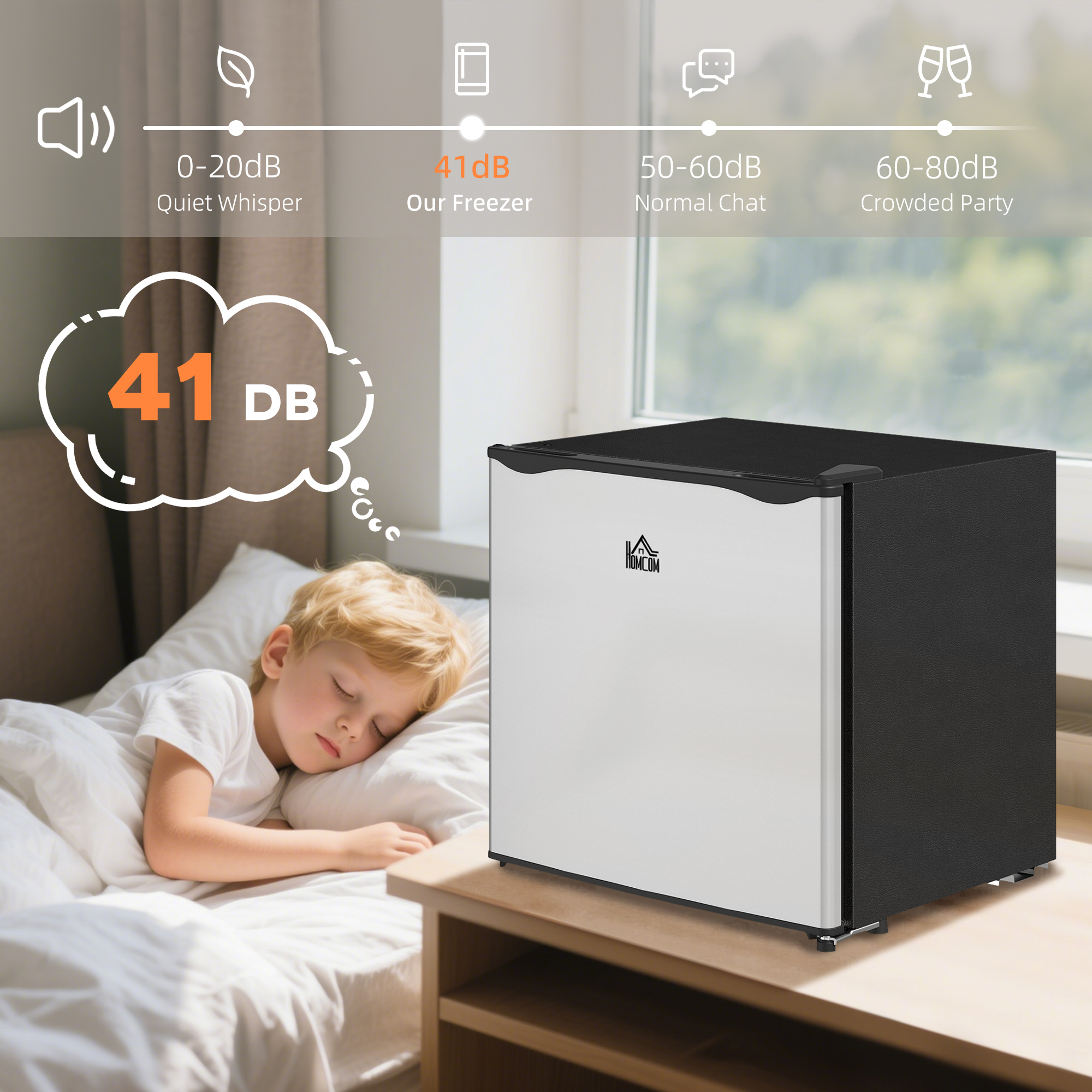  1.1 Cu.Ft Countertop Mini Freezer, Compact Upright Freezer with Removable Shelves, Silver