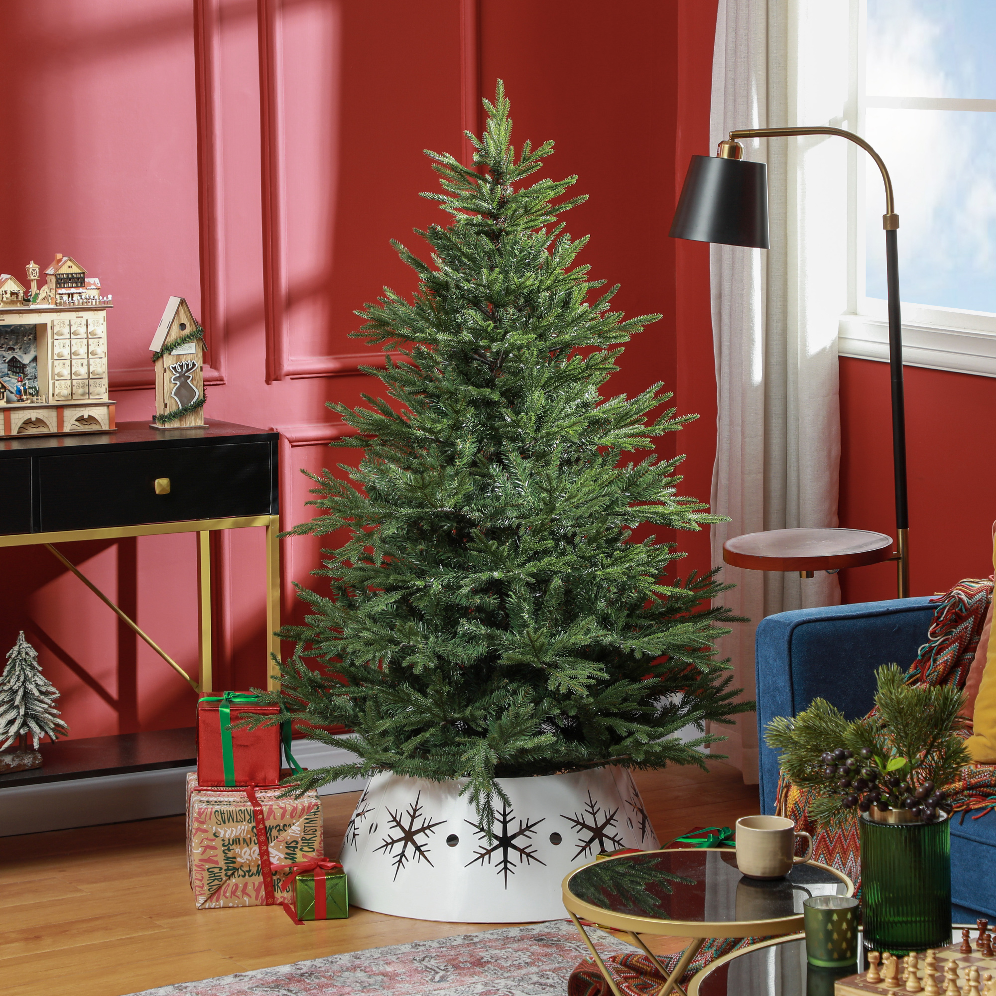 5ft Bushy And Bare Artificial Christmas Tree - Green — image 2