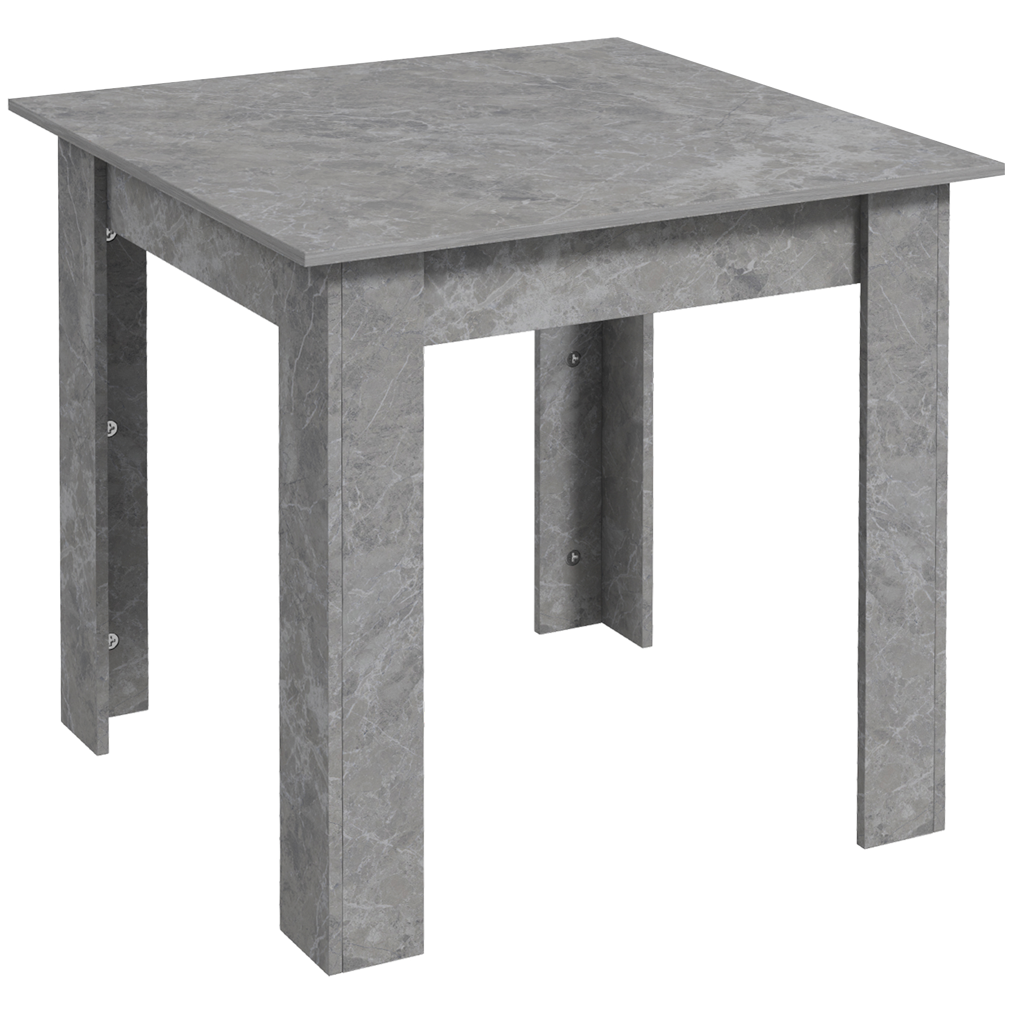 Square Dining Table, Modern Small With Faux Cement Effect, Space Saving — image 4
