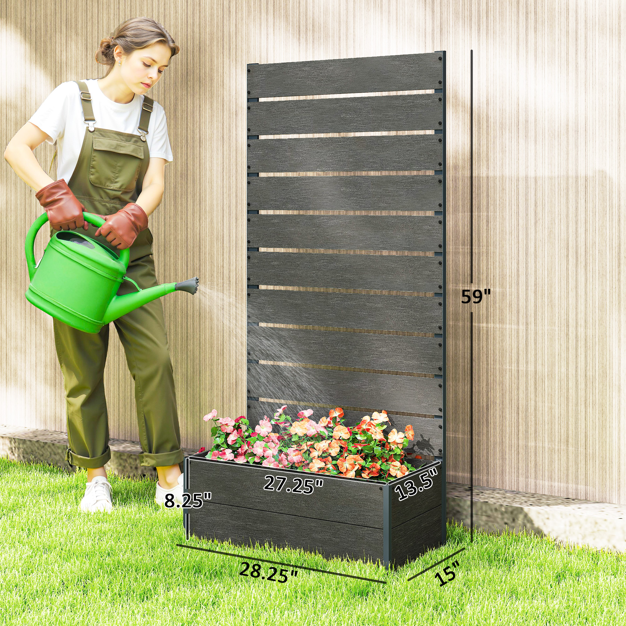 Trellis Planter for Climbing Plants, Raised Garden Bed with Trellis, Planter Box for Outdoor, 28.25" x… image 2