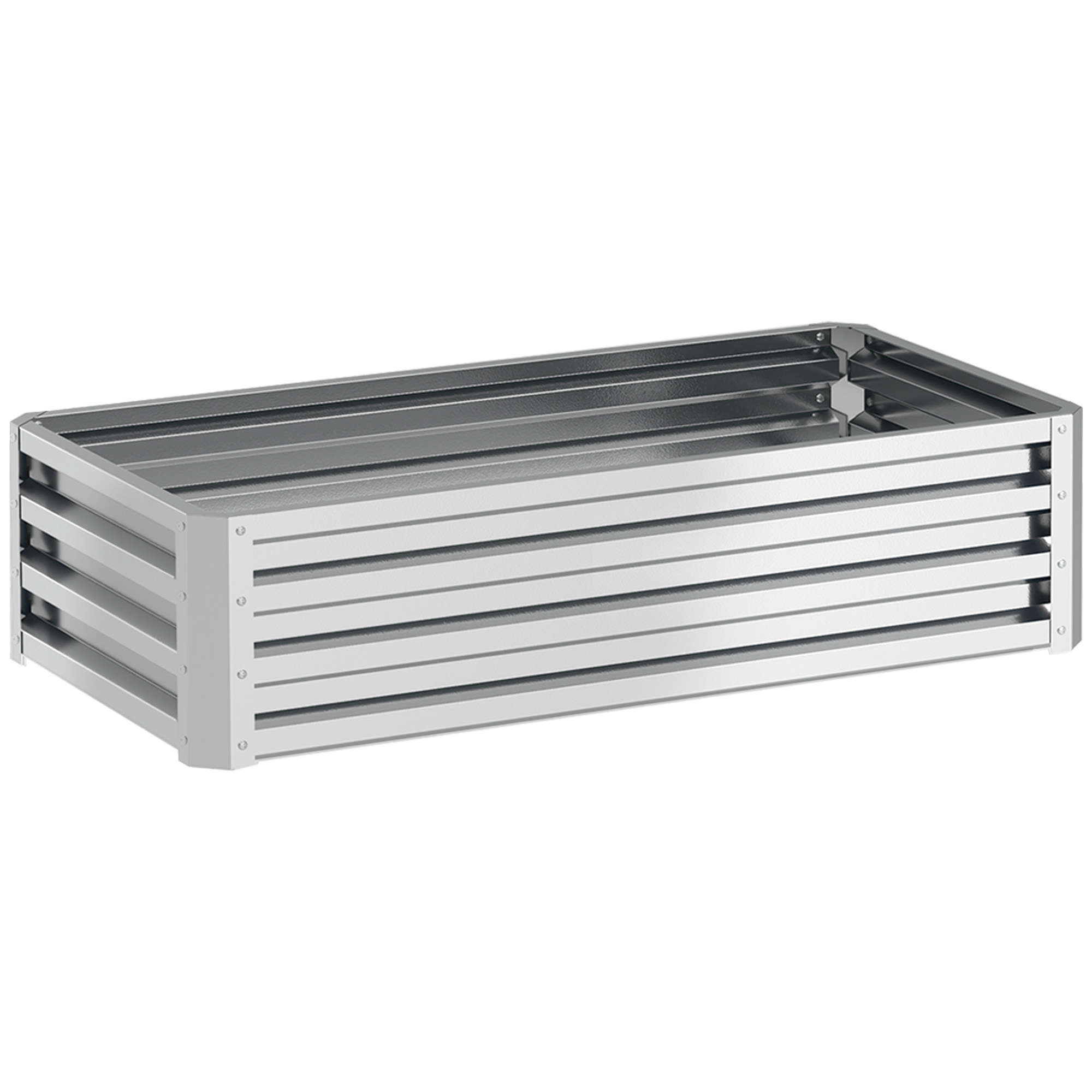 Raised Beds For Garden, Galvanized Outdoor Planters, Herbs And Vegetables, Use — image 3