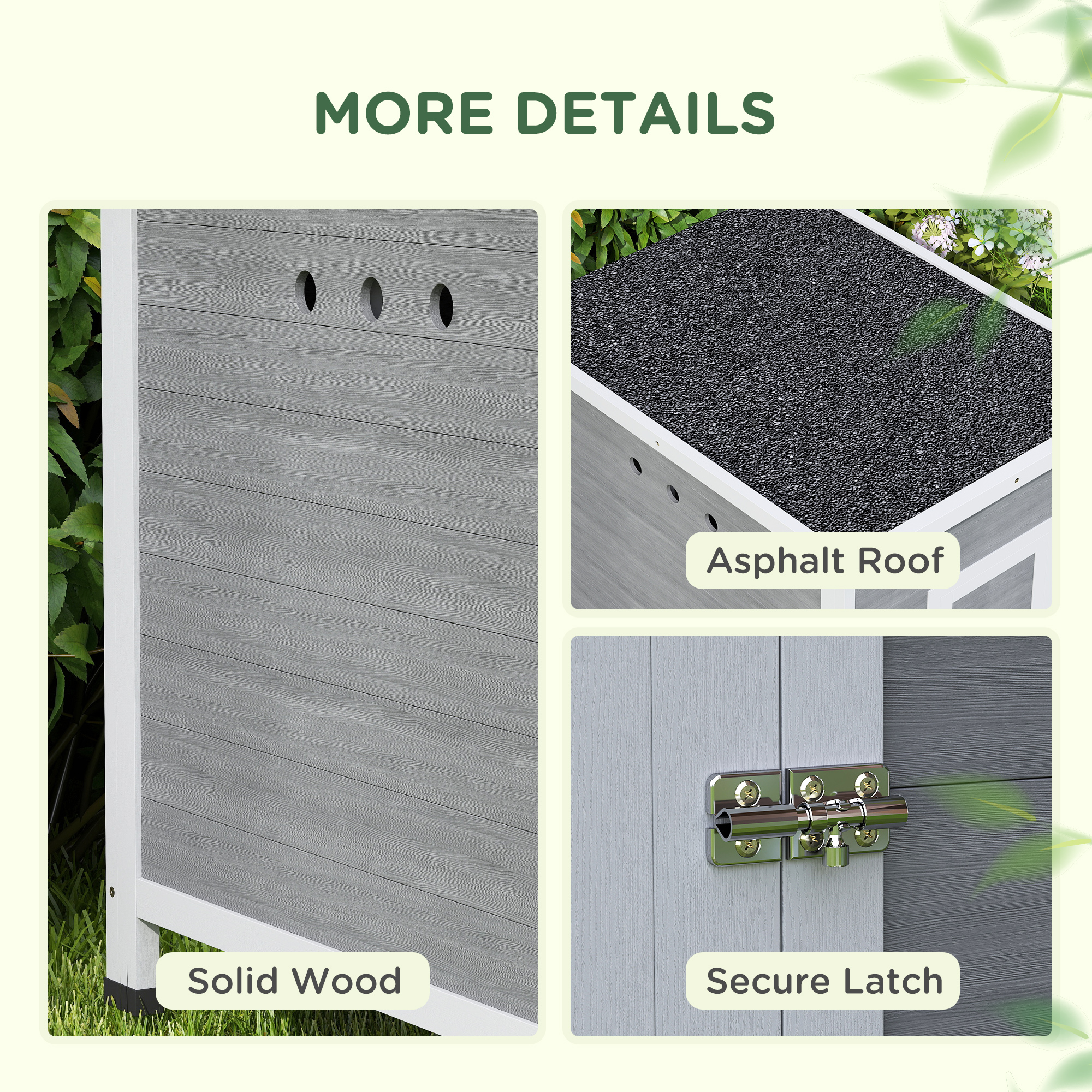  Wooden Duck Coop with Openable Roof, Removable Floor, Double Doors, Ramp, for 2-4 Ducks, Chickens, 25" x 32" x 30"