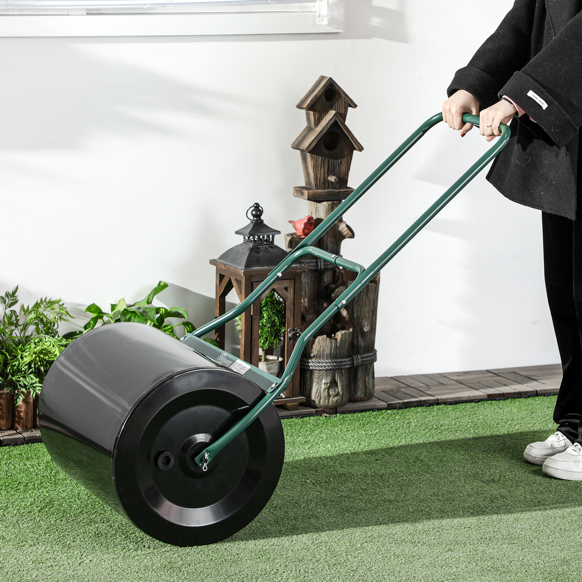 Spiral 50cm Steel Garden Lawn Roller, Push-Pull Type, Can Be Filled With Water — image 5