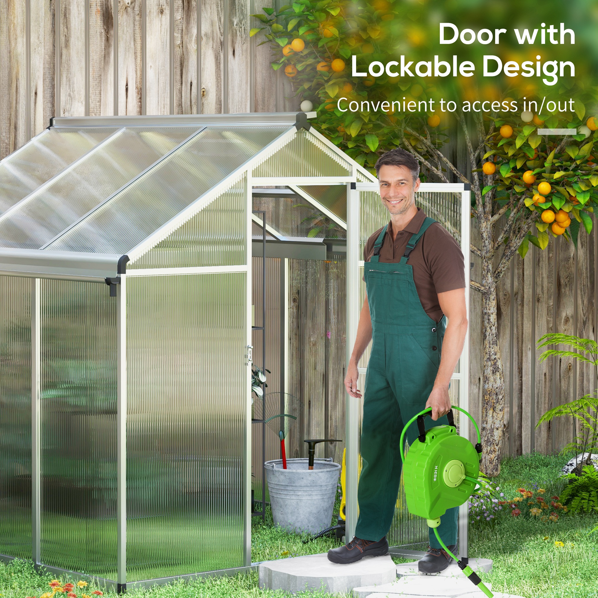 6 X 6ft Aluminium Frame Greenhouse